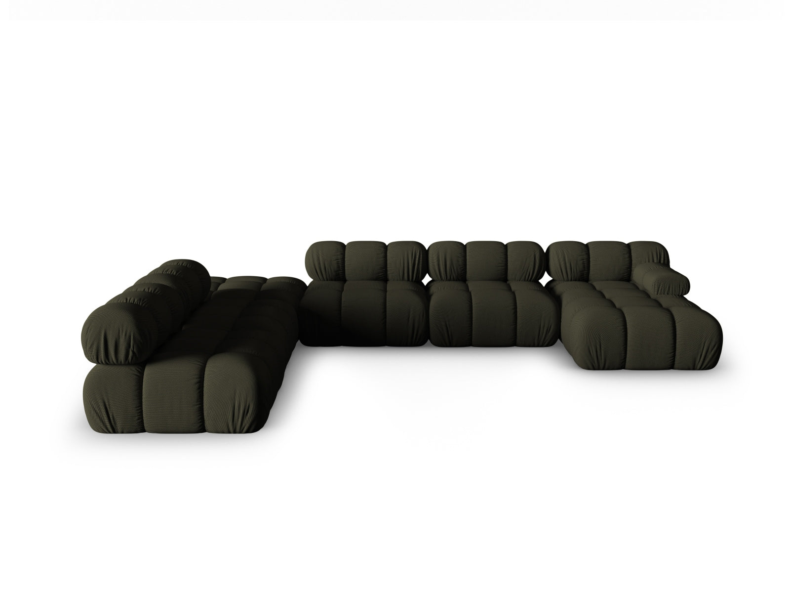 Bellis Modulares Panoramic Ecksofa links 7 Sitzer 282cm in Amazon Green präsentiert im Onlineshop von KAQTU Design AG. Ecksofa links ist von Micadoni