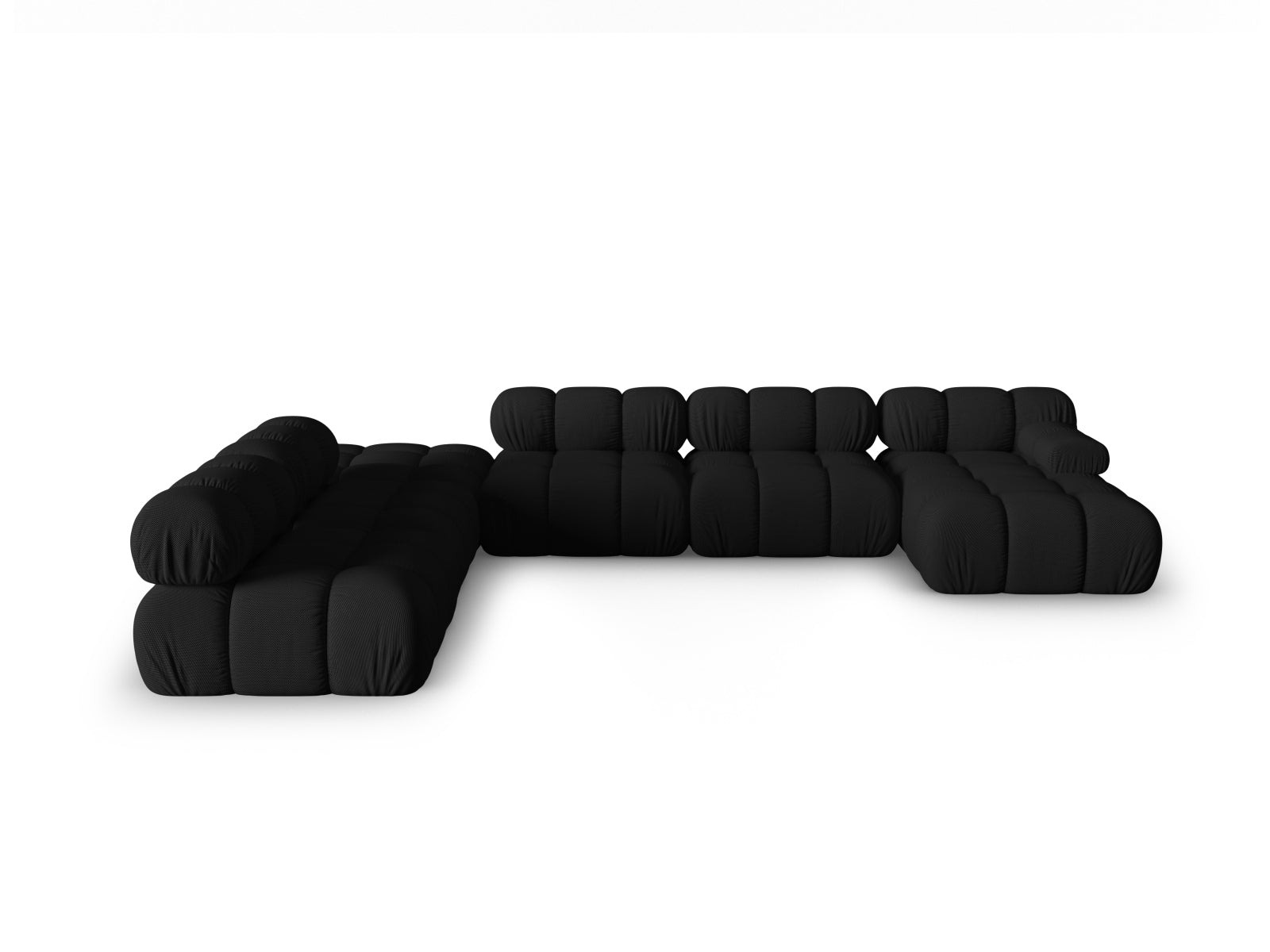 Bellis Modulares Panoramic Ecksofa links 7 Sitzer 282cm in Black präsentiert im Onlineshop von KAQTU Design AG. Ecksofa links ist von Micadoni