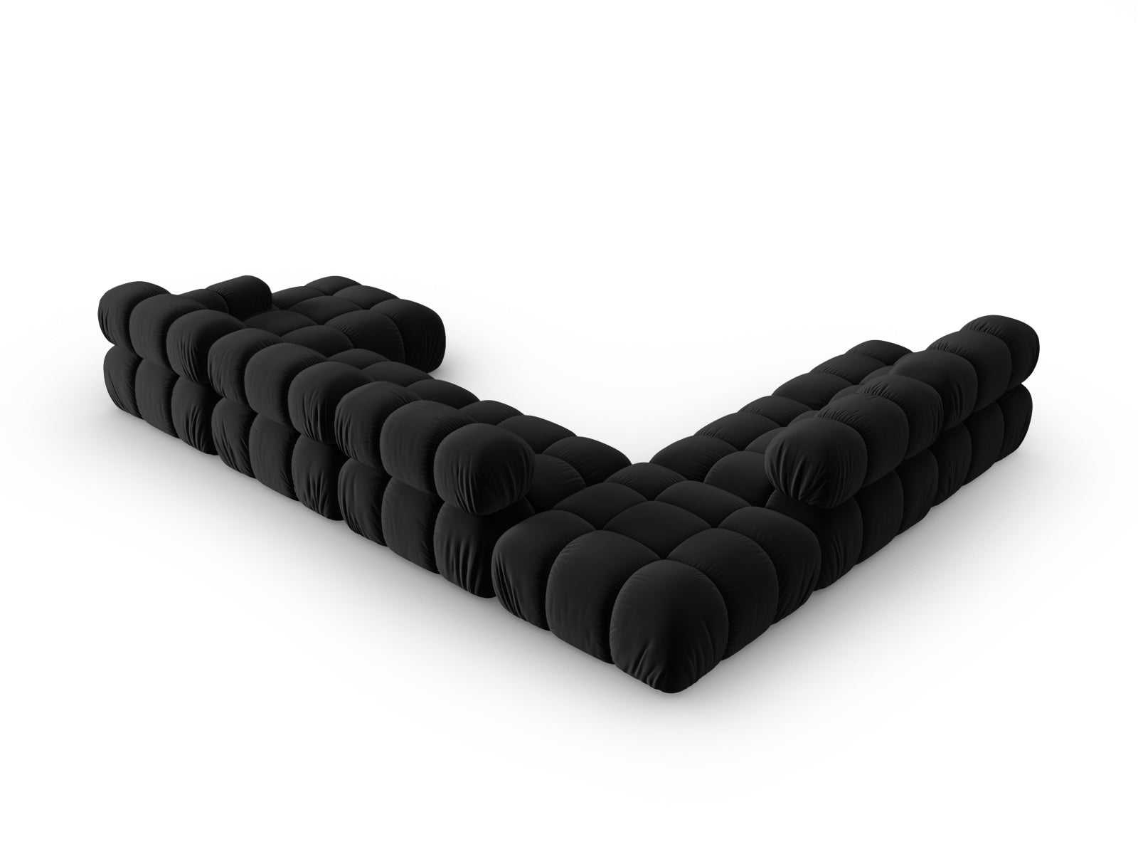 Erleben Sie das Bellis Velour Ecksofa links – ein stilvolles 7-Sitzer Sofa (282 cm) aus edlem Velour, das Komfort und individuelle Gestaltungsmöglichkeiten bietet.