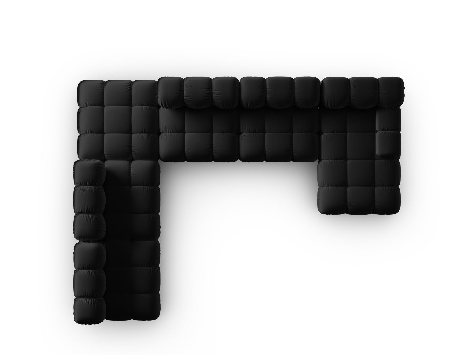 Entdecken Sie das elegante Bellis Velour Ecksofa links – ein großzügiges 7-Sitzer Sofa (282 cm) mit hochwertigem Velour, ideal für stilvolle Wohnräume.