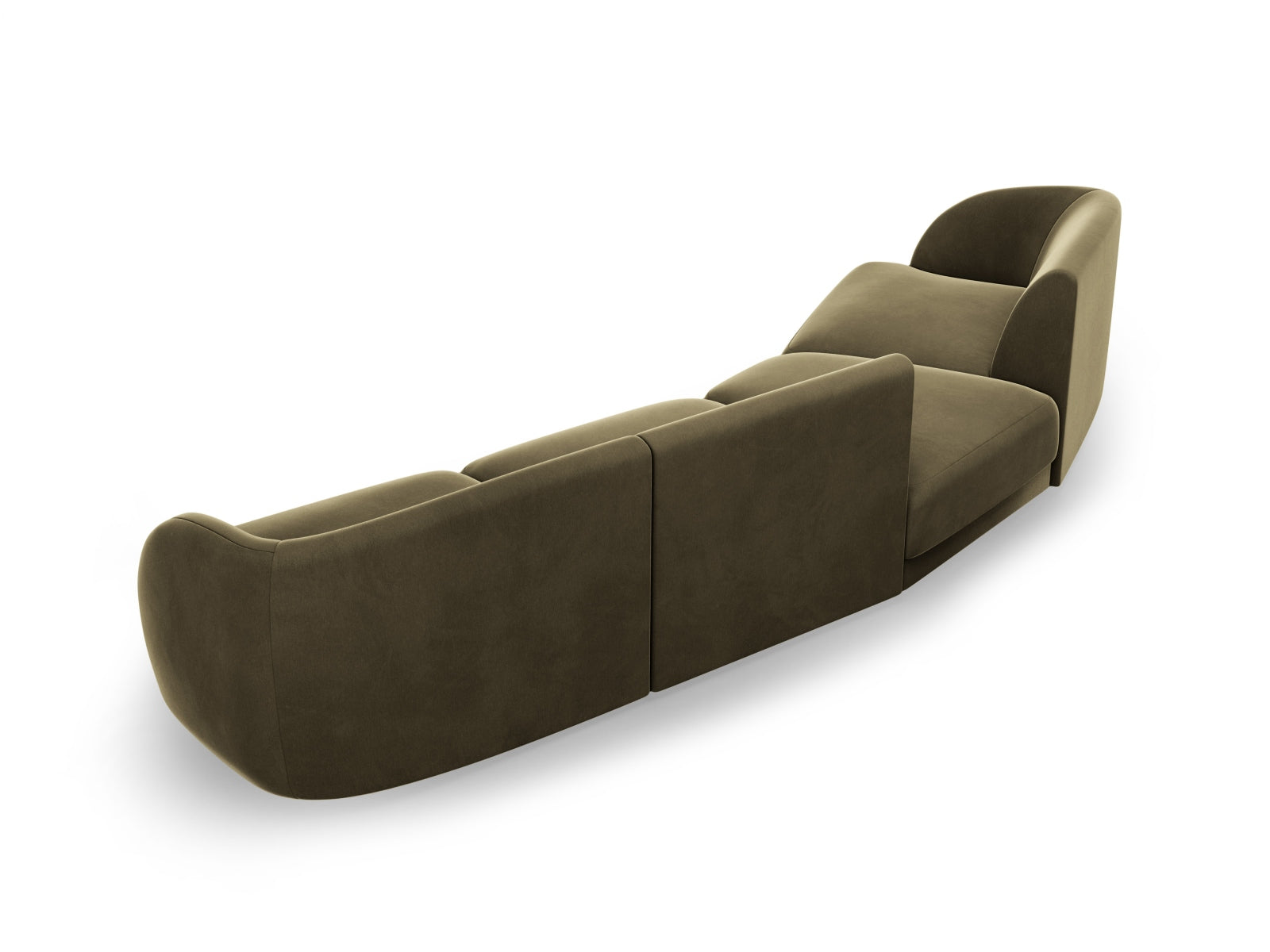 Entdecken Sie das Miley Velour Sofa links 4 Sitzer von Micadoni – ein stilvolles, modulares Sofa, das Komfort und Eleganz in Ihr Wohnzimmer bringt.