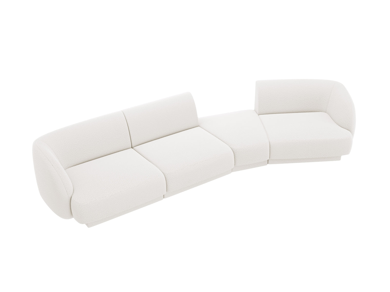 Erleben Sie das Miley Modulares Sofa rechts 4 Sitzer von Micadoni – ein elegantes, anpassbares Sofa, das Komfort und Stil in Ihr Zuhause bringt.