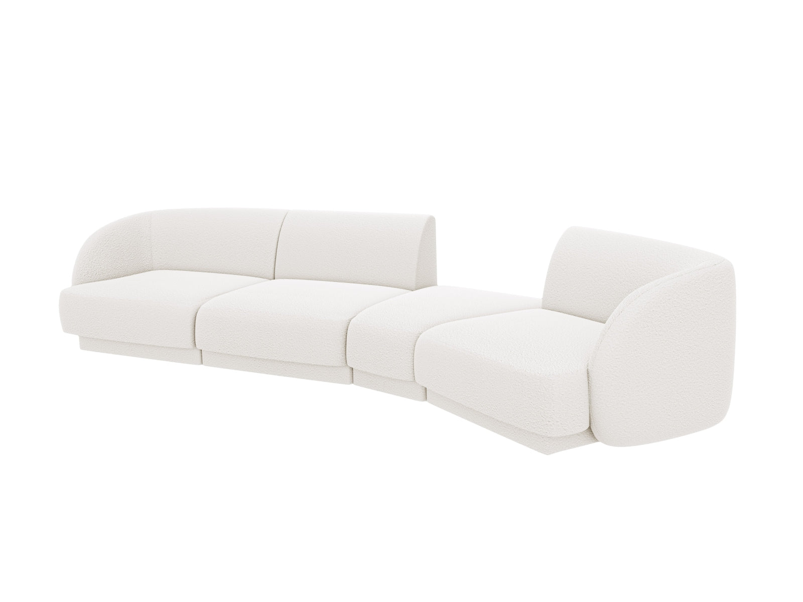 Entdecken Sie das Miley Modulares Sofa rechts 4 Sitzer von Micadoni – ein stilvolles, flexibles Möbelstück, das Komfort und modernes Design vereint.