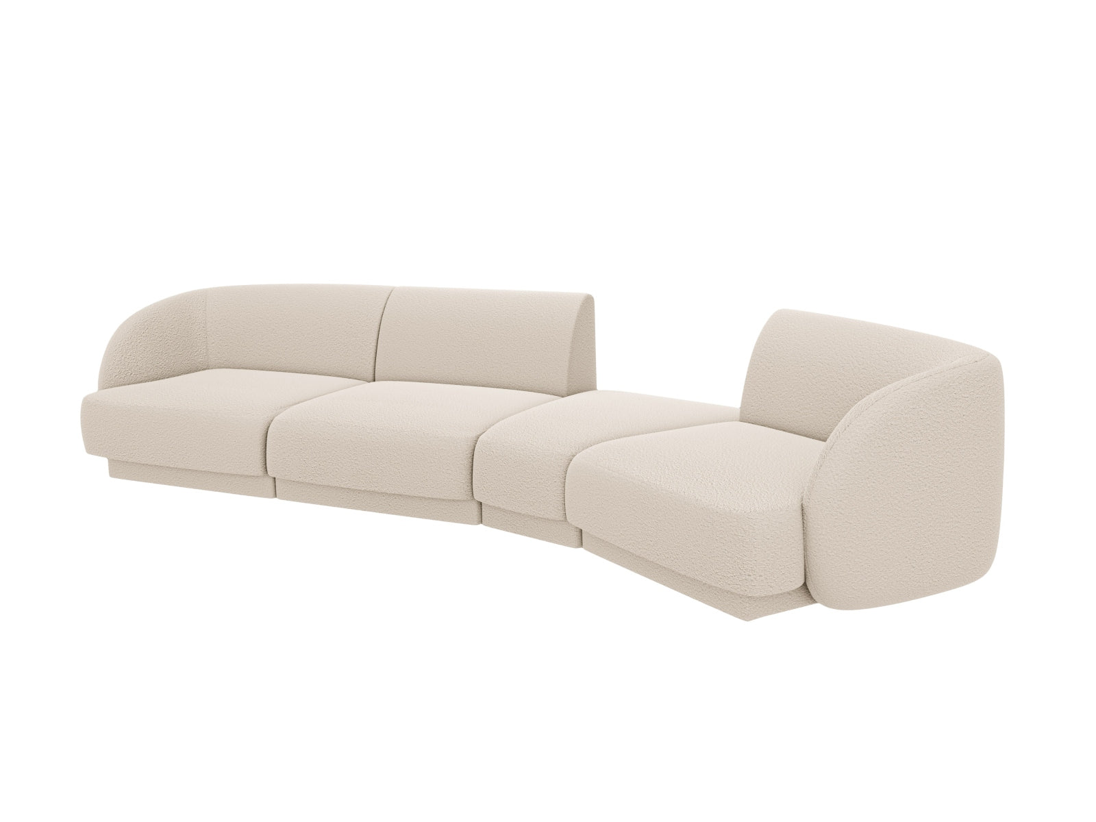 Entdecken Sie das Miley Modulares Sofa rechts 4 Sitzer von Micadoni – stilvoll, flexibel und ideal für gesellige Abende in Ihrem Zuhause.