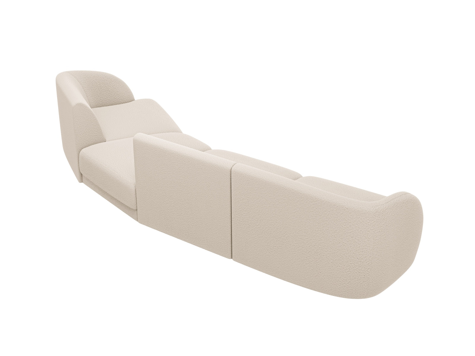 Erleben Sie das Miley Modulares Sofa rechts 4 Sitzer von Micadoni – ein elegantes, anpassbares Möbelstück für Komfort und Stil in jedem Raum.