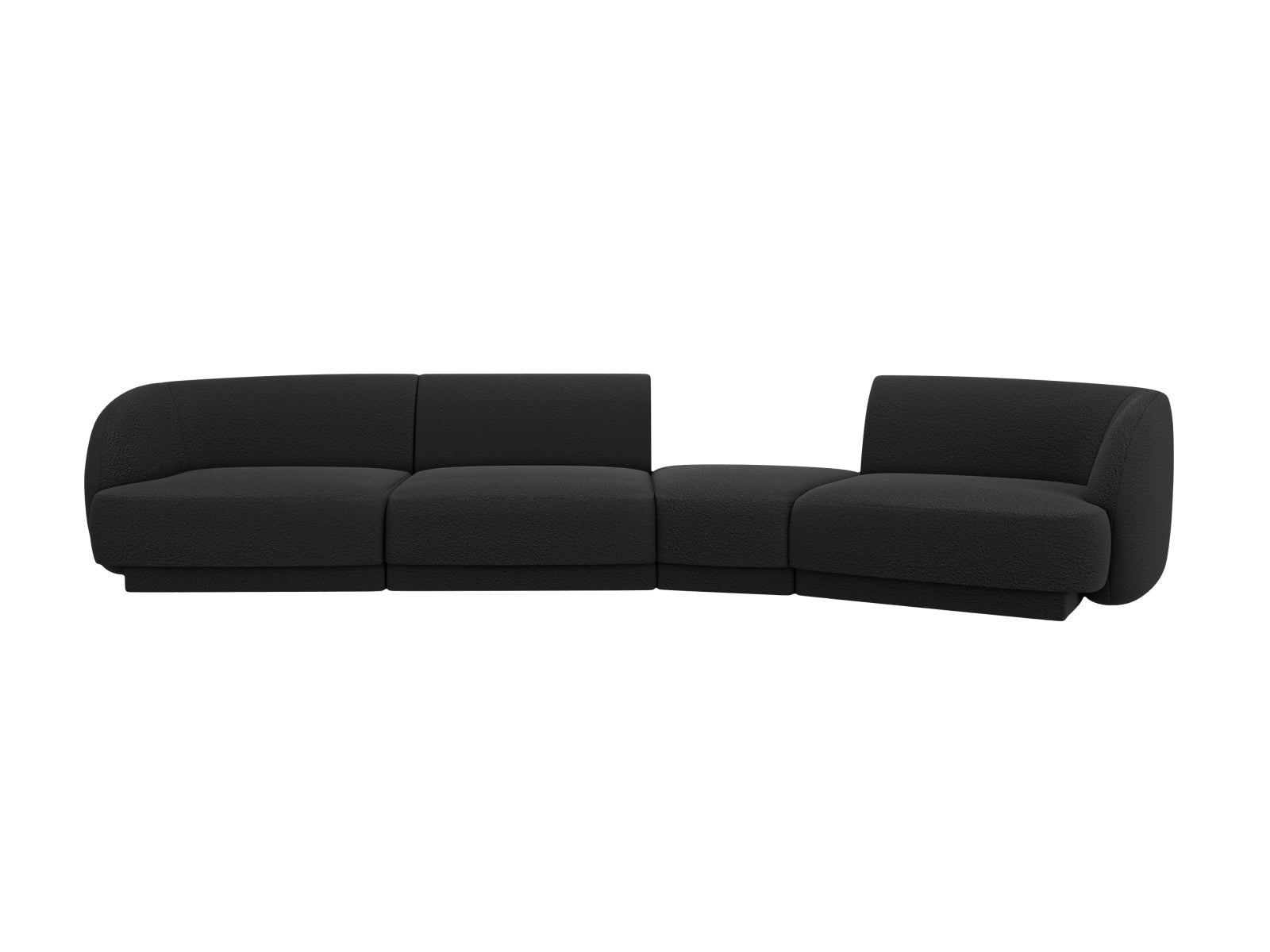 Entdecken Sie das Miley Modulares Sofa rechts 4 Sitzer von Micadoni – ein stilvolles, flexibles Möbelstück, das Komfort und modernes Design vereint.