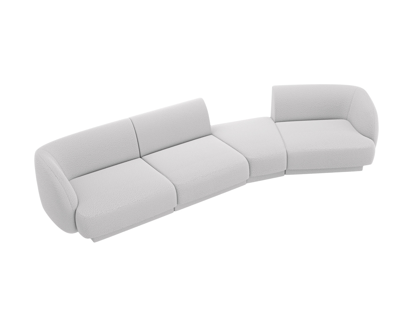 Entdecken Sie das Miley Modulares Sofa rechts 4 Sitzer von Micadoni – ein stilvolles, flexibles Möbelstück, das Komfort und modernes Design vereint.
