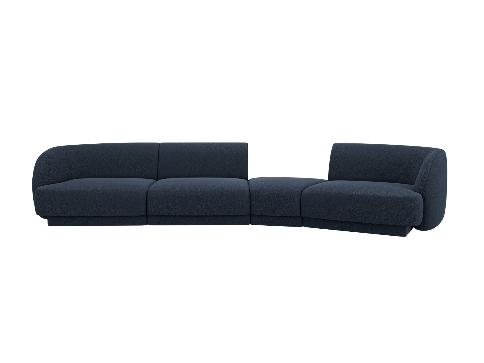 Erleben Sie das Miley Modulares Sofa rechts 4 Sitzer von Micadoni – ein elegantes, flexibles Möbelstück, das Komfort und Stil in Ihr Zuhause bringt.