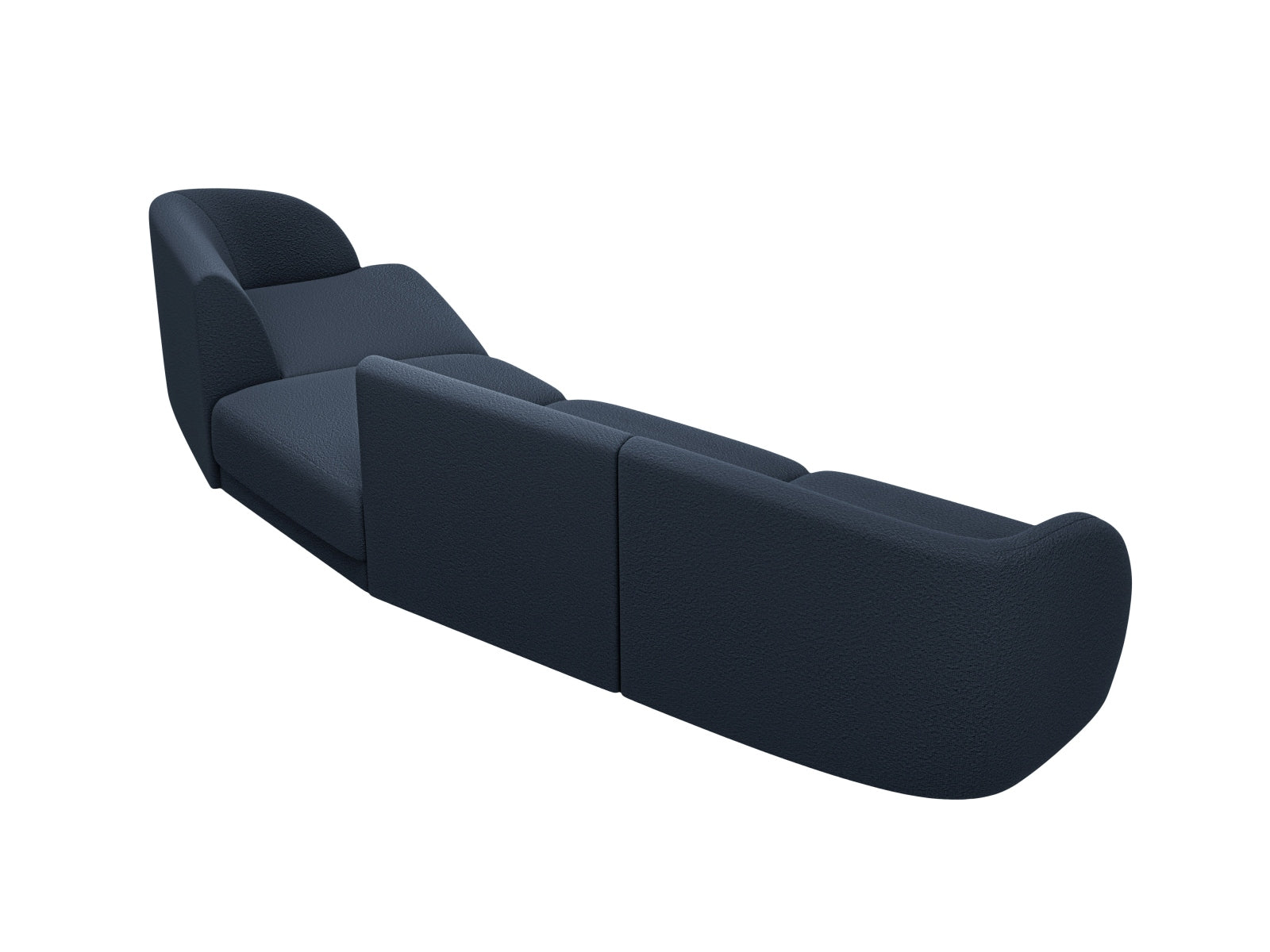 Entdecken Sie das Miley Modulares Sofa rechts 4 Sitzer von Micadoni – ein stilvolles, anpassbares Sofa, das Komfort und modernes Design vereint.