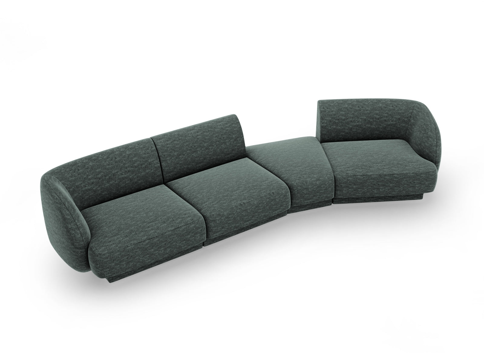 Erleben Sie das Miley Modulares Sofa rechts 4 Sitzer von Micadoni – ein elegantes, flexibles Möbelstück, das Komfort und Stil in Ihr Zuhause bringt.
