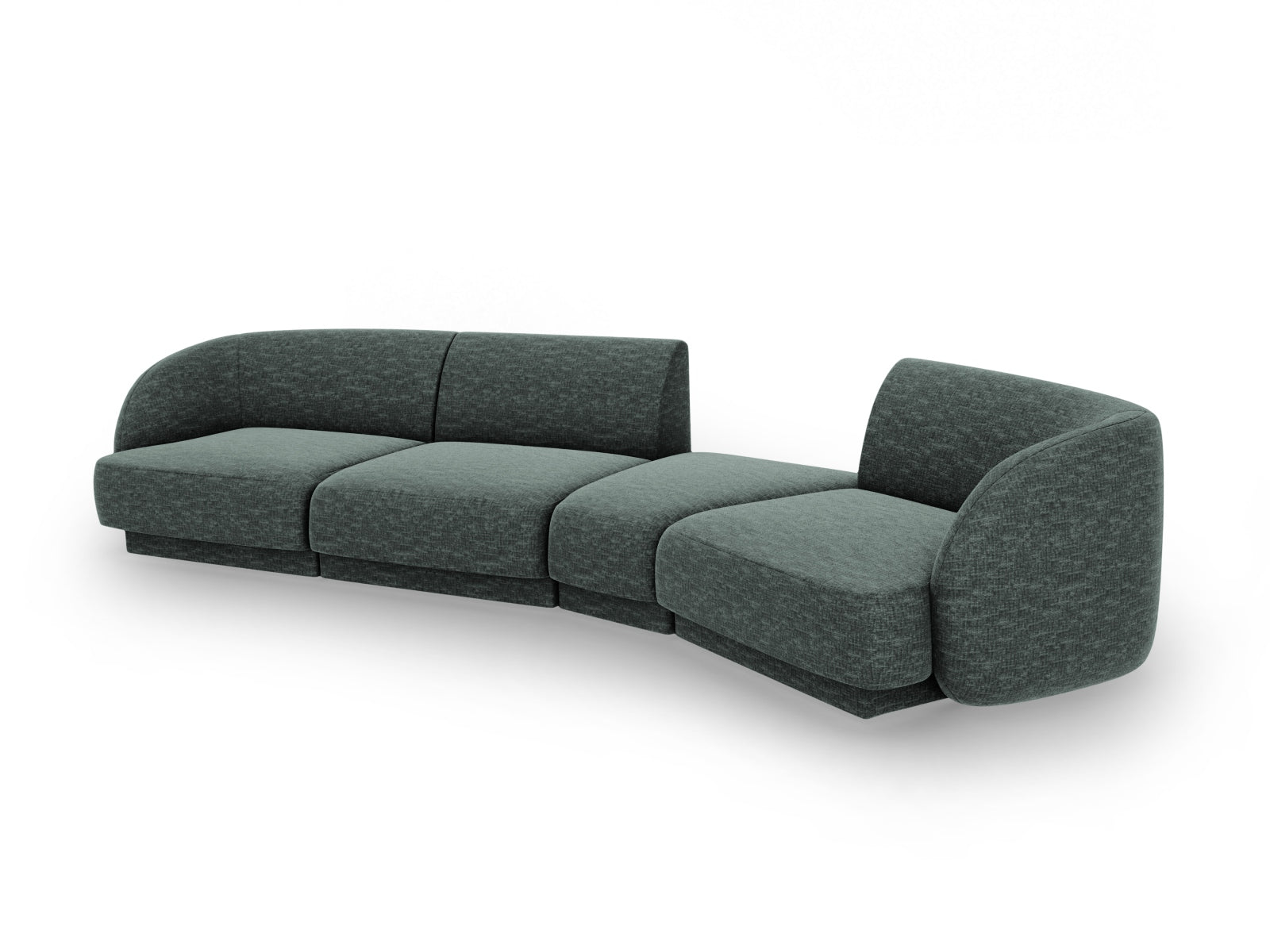 Entdecken Sie das Miley Modulares Sofa rechts 4 Sitzer von Micadoni – ein stilvolles, anpassbares Sofa, das Komfort und modernes Design vereint.