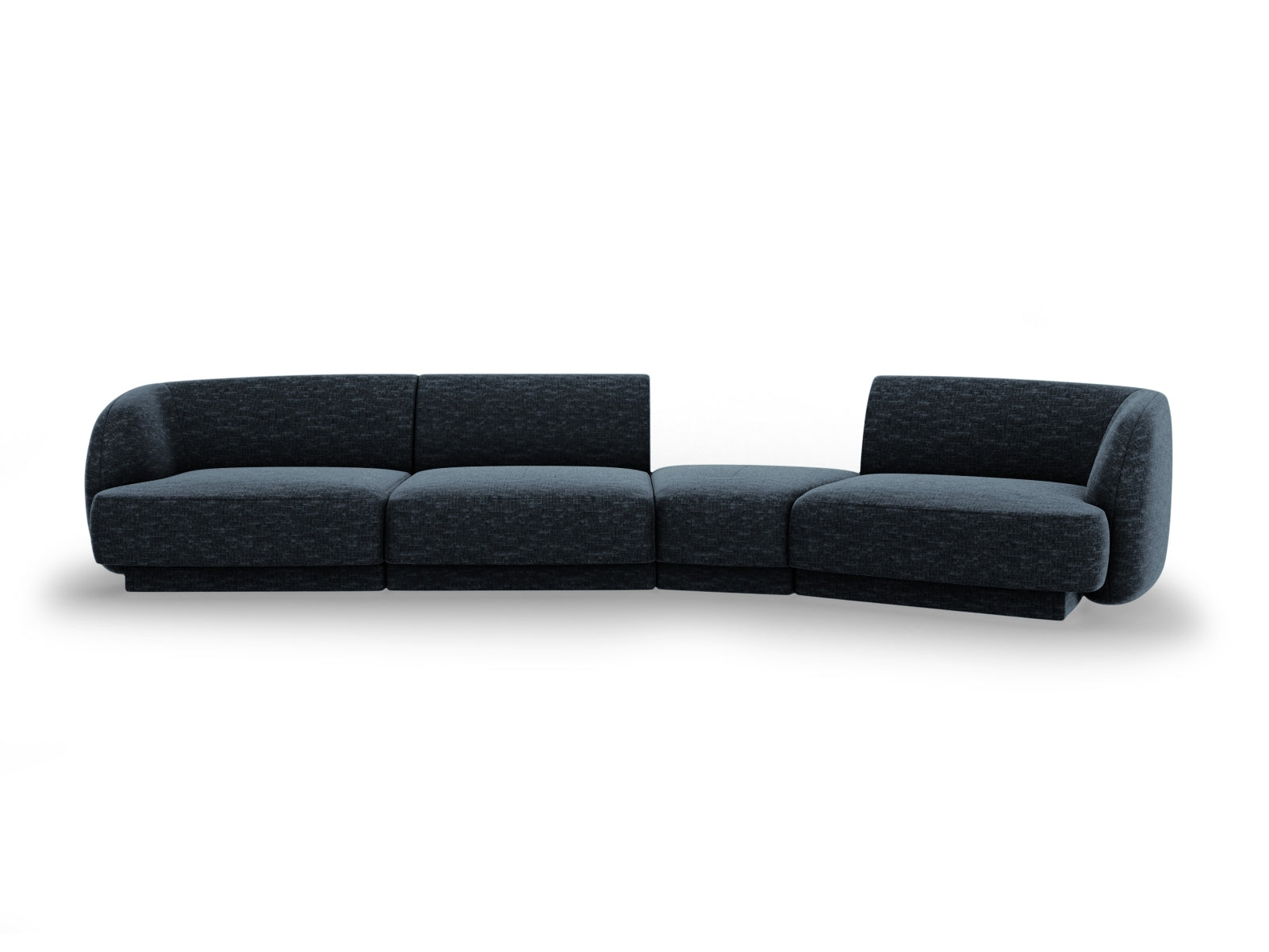 Entdecken Sie das Miley Modulares Sofa rechts 4 Sitzer von Micadoni – ein stilvolles, anpassbares Sofa, das Komfort und modernes Design vereint.