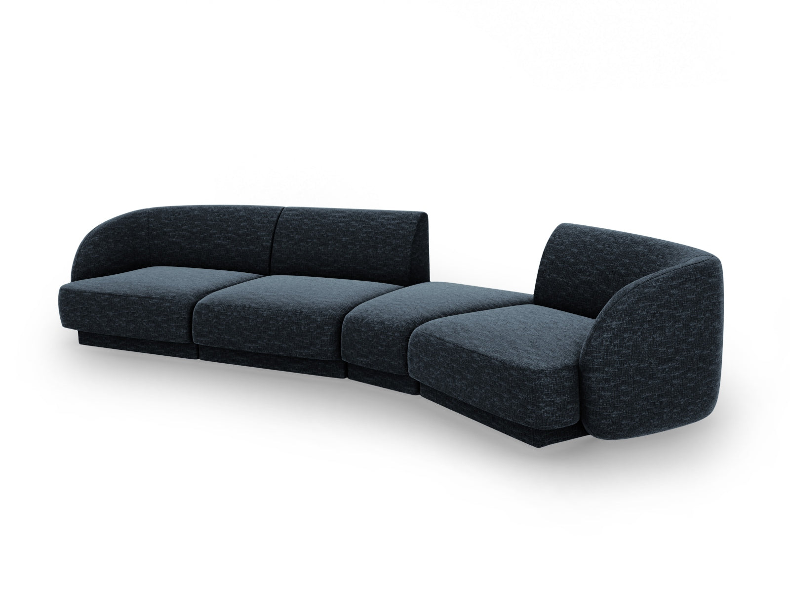 Entdecken Sie das Miley Modulares Sofa rechts 4 Sitzer von Micadoni – ein stilvolles, anpassbares Sofa, das Komfort und modernes Design vereint.