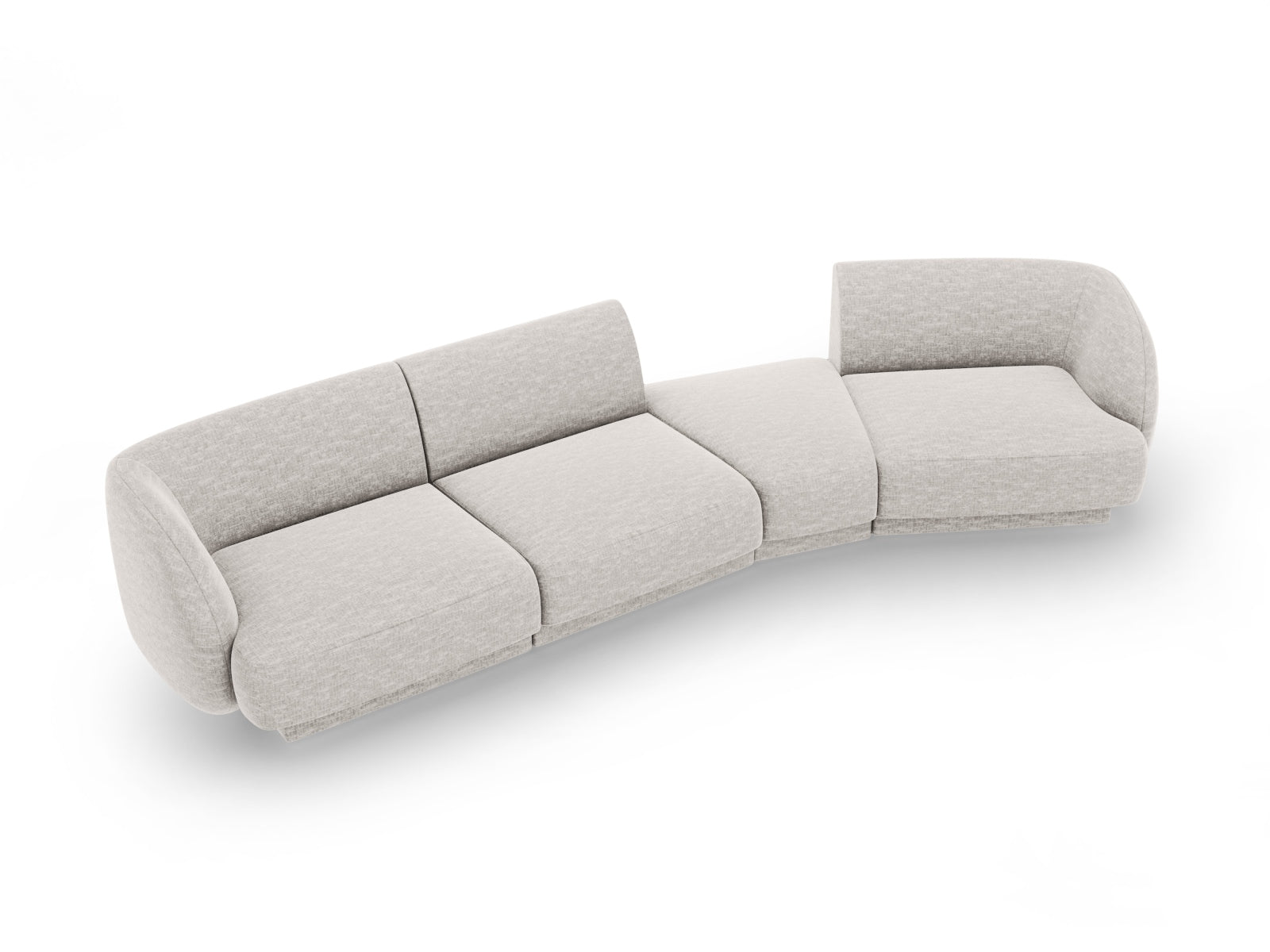 Erleben Sie das Miley Modulares Sofa rechts 4 Sitzer von Micadoni – ein elegantes, anpassbares Sofa, das Komfort und Stil in Ihr Zuhause bringt.