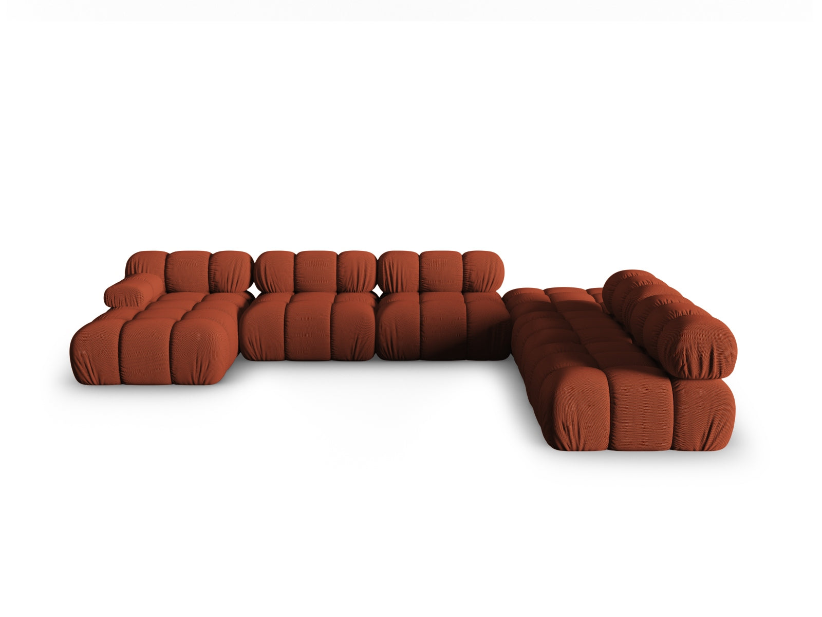 Bellis Modulares Panoramic Ecksofa rechts 7 Sitzer 282cm in Brick präsentiert im Onlineshop von KAQTU Design AG. Ecksofa rechts ist von Micadoni