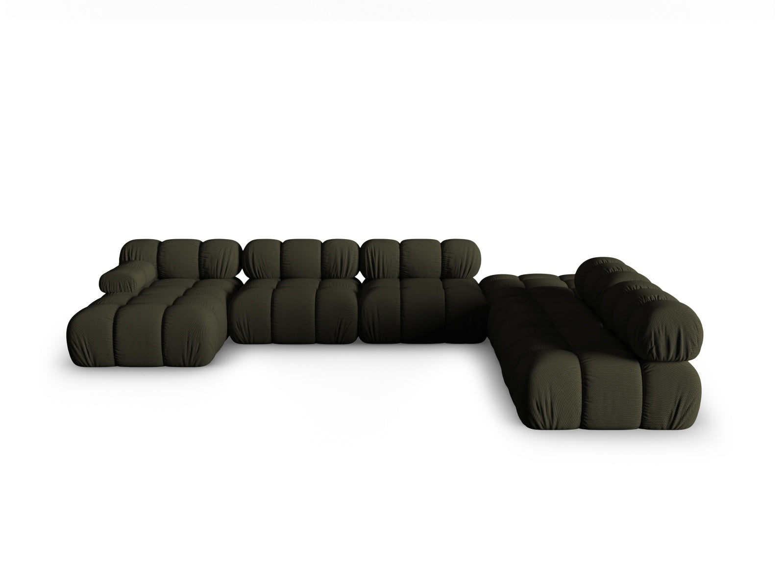 Bellis Modulares Panoramic Ecksofa rechts 7 Sitzer 282cm in Amazon Green präsentiert im Onlineshop von KAQTU Design AG. Ecksofa rechts ist von Micadoni