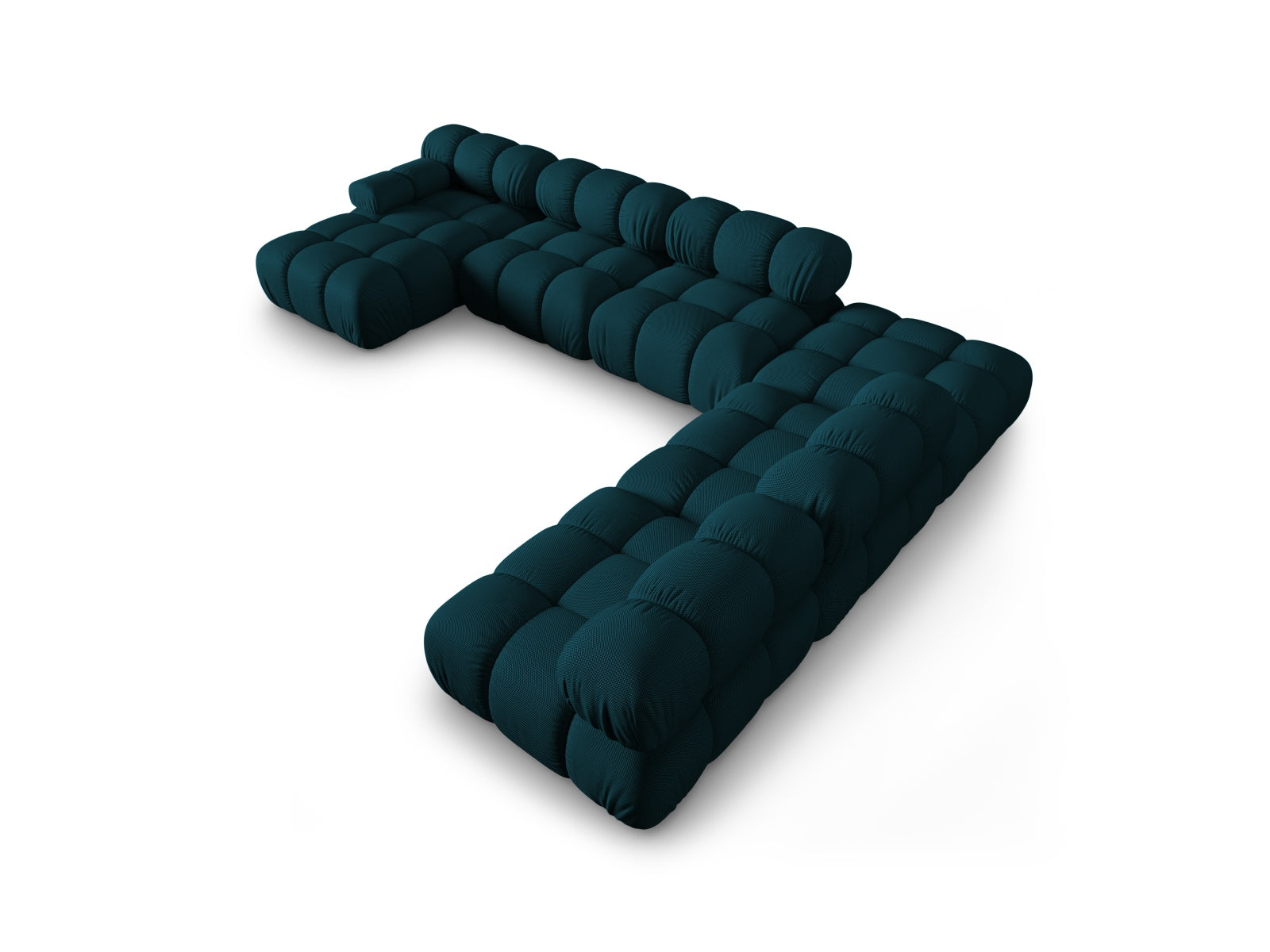 Modulares Bellis Ecksofa in Navy Blue-Sonic, 7-Sitzer, 282 cm, perfekt für moderne Wohnkonzepte und gemütliche Zusammenkünfte.