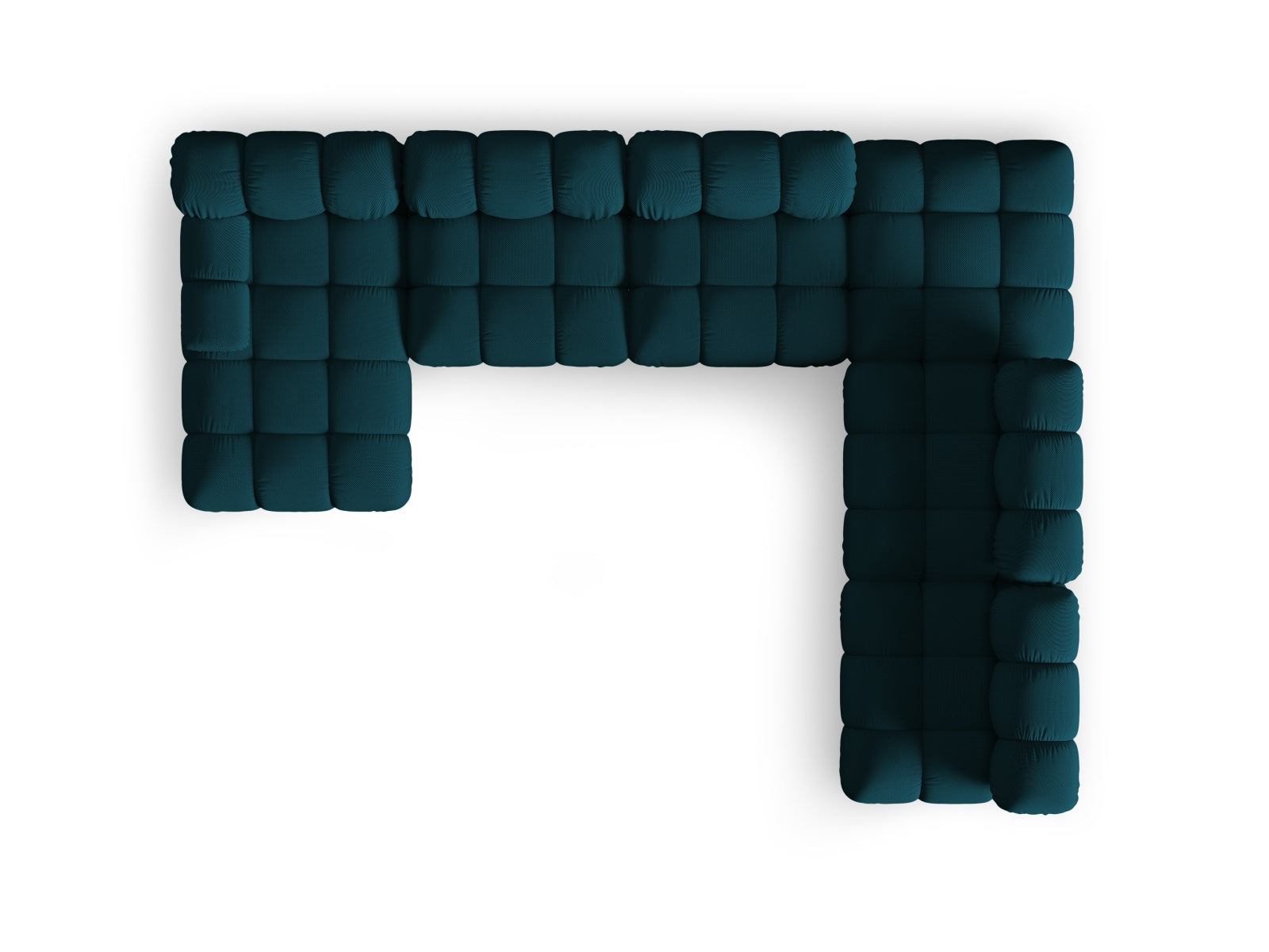 Modulares Bellis Ecksofa in Navy Blue-Sonic, 7-Sitzer, 282 cm, perfekt für gemütliche Zusammenkünfte und modernes Wohndesign.