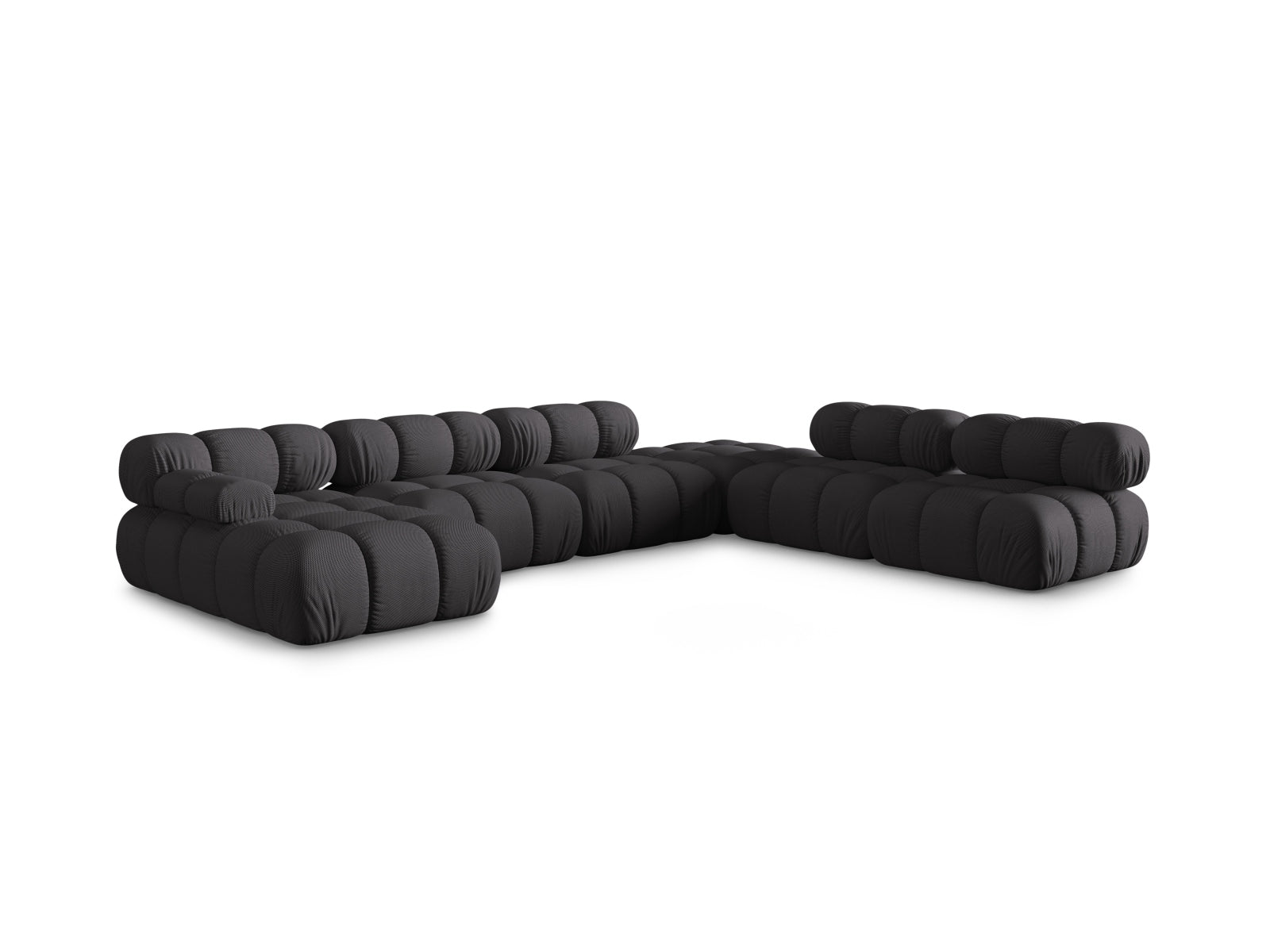 Entdecken Sie das stilvolle Bellis Ecksofa von Micadoni: 282 cm, 7-Sitzer, modular und perfekt für Ihr modernes Wohnzimmer.