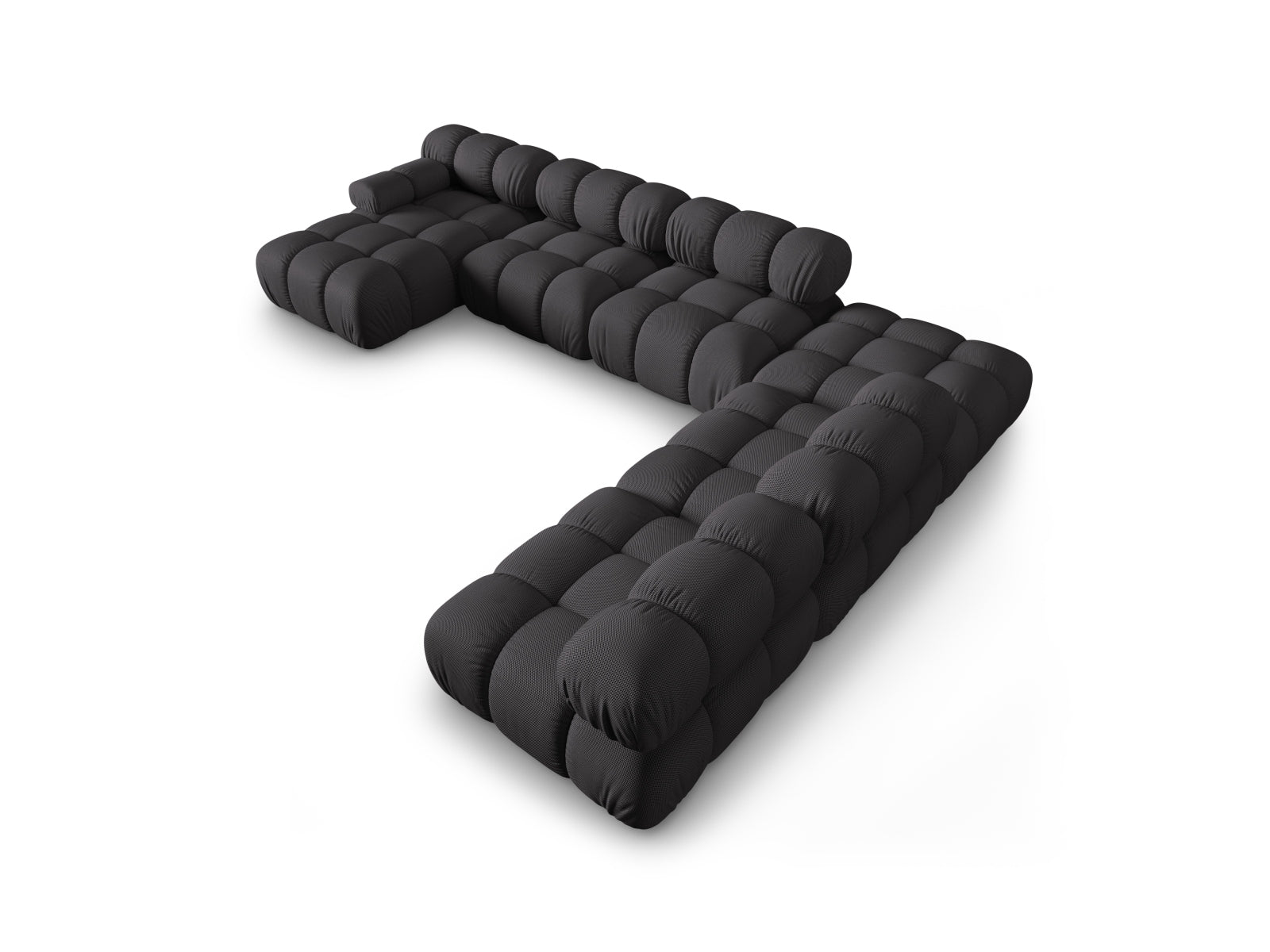 Erleben Sie das Bellis Ecksofa von Micadoni: 282 cm, 7-Sitzer, modulares Design für höchsten Komfort und stilvolle Akzente in Ihrem Wohnraum.