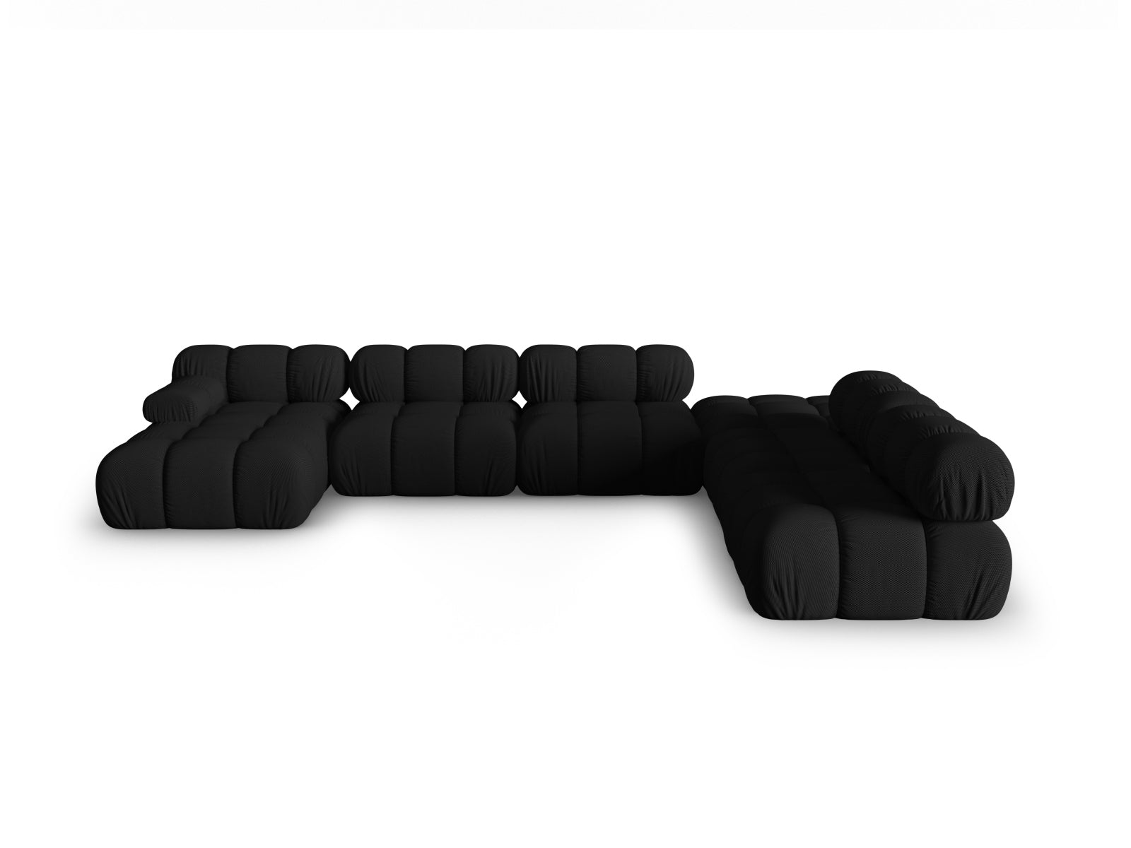 Bellis Modulares Panoramic Ecksofa rechts 7 Sitzer 282cm in Black präsentiert im Onlineshop von KAQTU Design AG. Ecksofa rechts ist von Micadoni