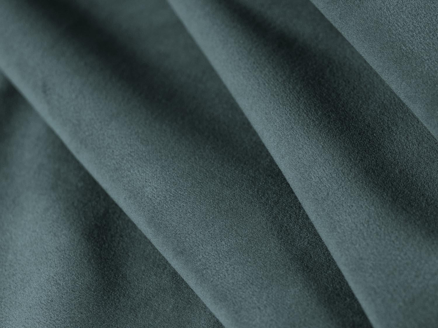 Elegantes, modulares Ecksofa Bellis in sanftem Türkis, 7-Sitzer mit weichem Velours, ideal für stilvolle Wohnräume und gesellige Abende.
