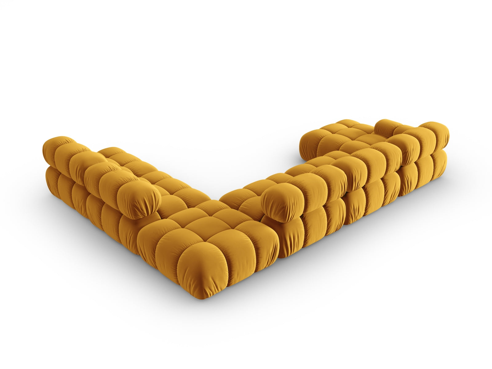 Erleben Sie das Bellis Velour Ecksofa von Micadoni – ein elegantes 7-Sitzer Sofa mit modularem Design, ideal für stilvolle Wohnräume.