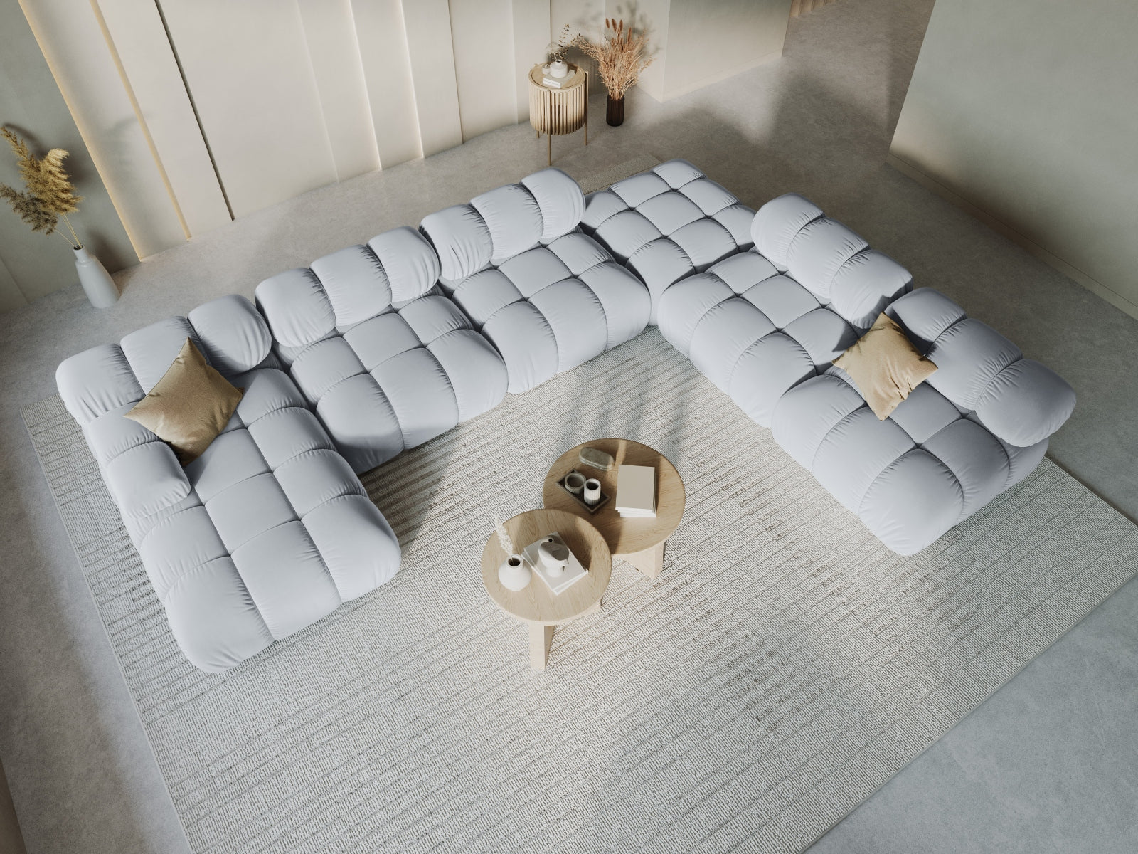 Entdecken Sie das stilvolle Bellis Velour Ecksofa von Micadoni – ein 7-Sitzer mit 282 cm, ideal für Komfort und Eleganz in Ihrem Wohnzimmer.