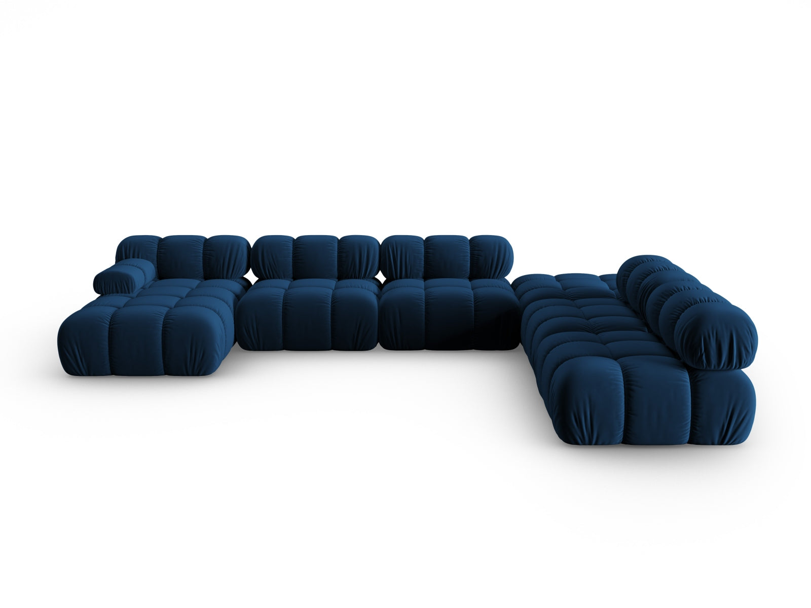 Bellis Velour modulares Panoramic Ecksofa rechts 7 Sitzer 282cm in Royal Blue präsentiert im Onlineshop von KAQTU Design AG. Ecksofa rechts ist von Micadoni