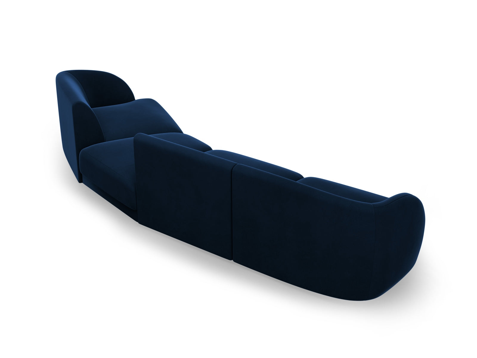 Entdecken Sie das Miley Velour Sofa rechts 4 Sitzer von Micadoni – ein stilvolles, modulares Möbelstück, das Eleganz und hohen Sitzkomfort vereint.
