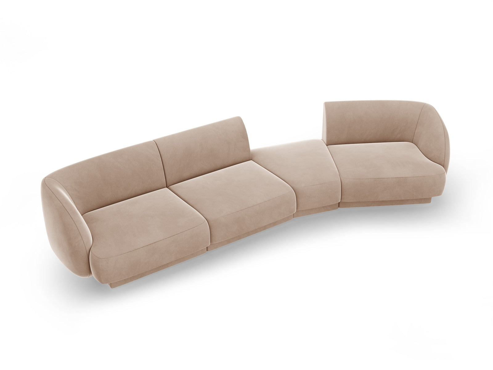 Entdecken Sie das Miley Velour Sofa rechts von Micadoni – ein stilvolles 4-Sitzer-Sofa, das Komfort und Flexibilität in Ihr Zuhause bringt.
