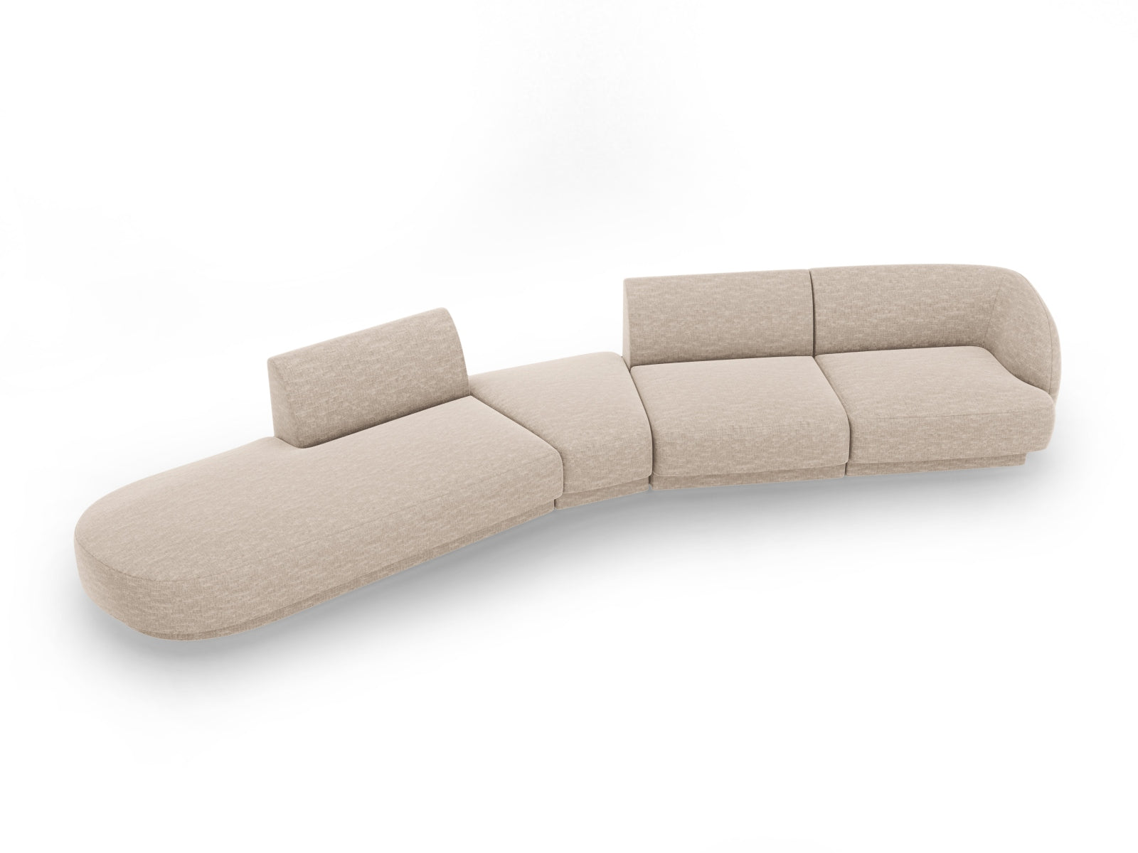 Entdecken Sie das stilvolle Miley 5-Sitzer Sofa von Micadoni. Modular, bequem und perfekt für jedes moderne Zuhause.