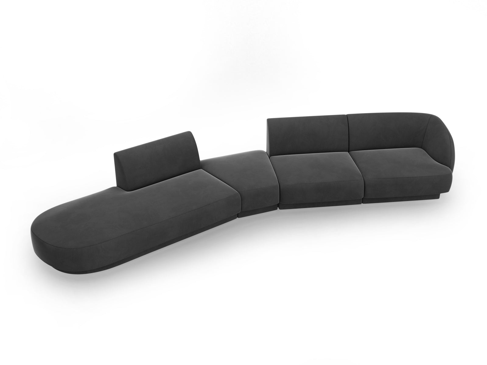 Erleben Sie das Miley Velour modulare Sofa von Micadoni – ein stilvolles 5-Sitzer Sofa, das Komfort und Flexibilität für Ihr Zuhause vereint.