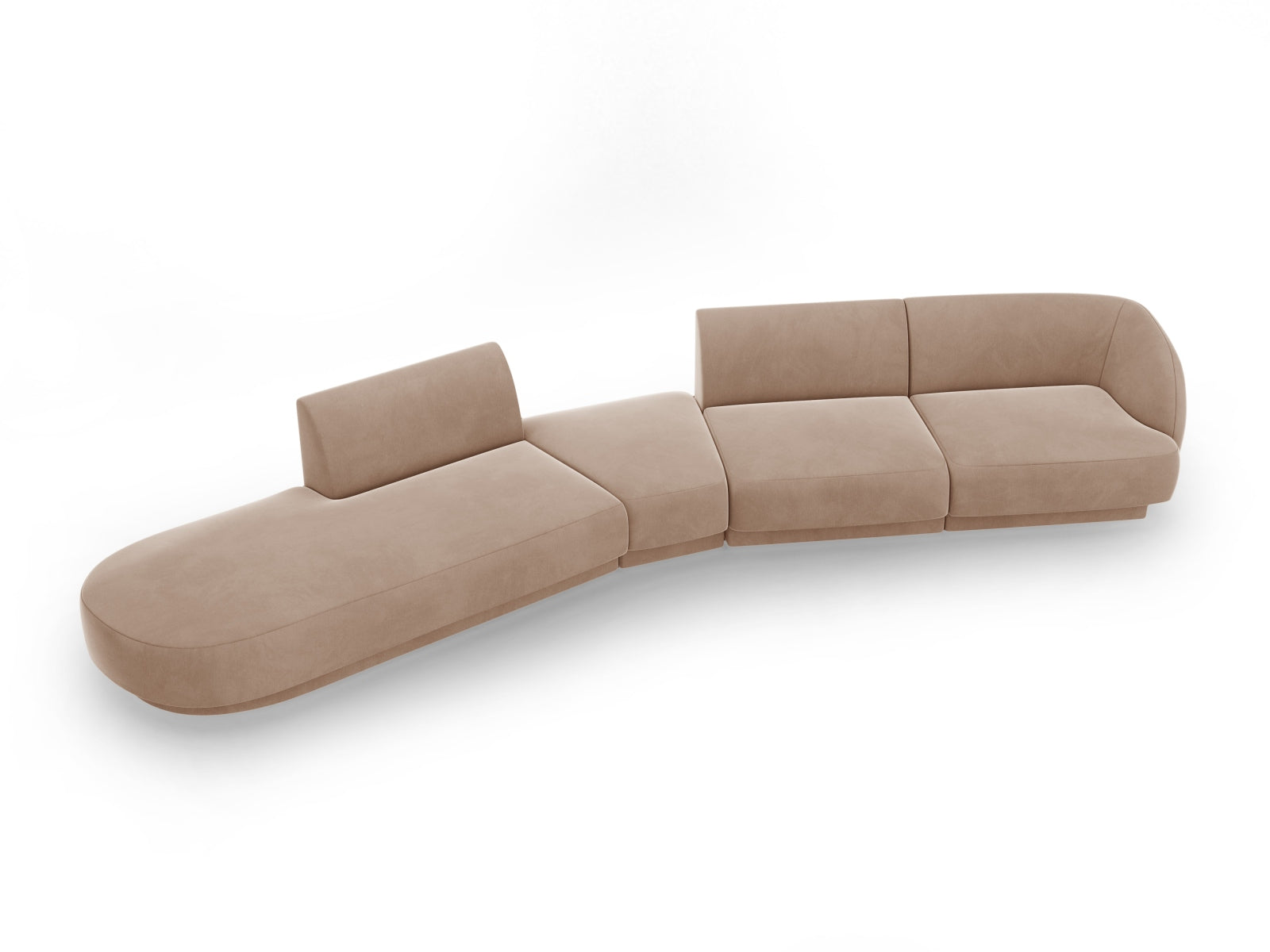 Erleben Sie das Miley Velour modulare Sofa von Micadoni – ein stilvolles 5-Sitzer Sofa, das Komfort und Flexibilität für Ihr Zuhause vereint.