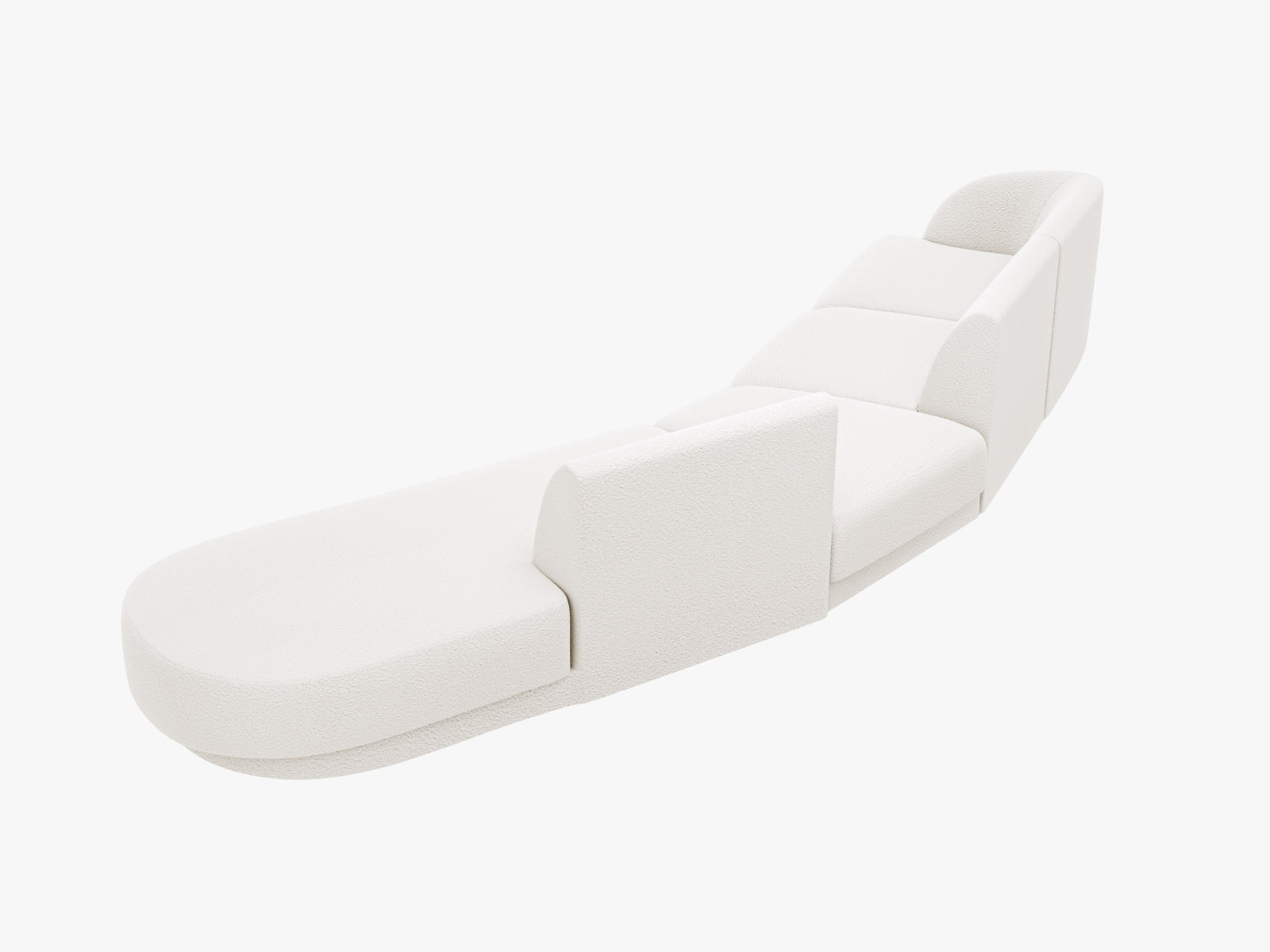Erleben Sie das Miley Modulares Sofa rechts 5 Sitzer von Micadoni – ein stilvolles, anpassbares Möbelstück, das Komfort und Eleganz vereint.