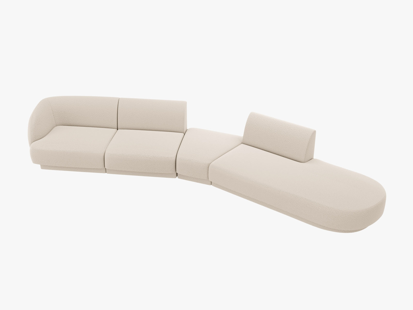 Erleben Sie das Miley Modulares Sofa rechts 5 Sitzer von Micadoni – ein stilvolles, anpassbares Möbelstück für höchsten Komfort und modernes Design.