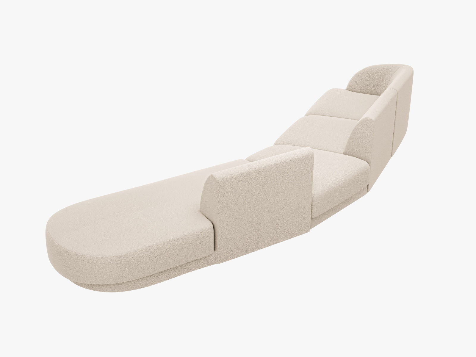 Erleben Sie das Miley Modulares Sofa rechts 5 Sitzer von Micadoni – ein stilvolles, anpassbares Möbelstück, das Komfort und Eleganz vereint.