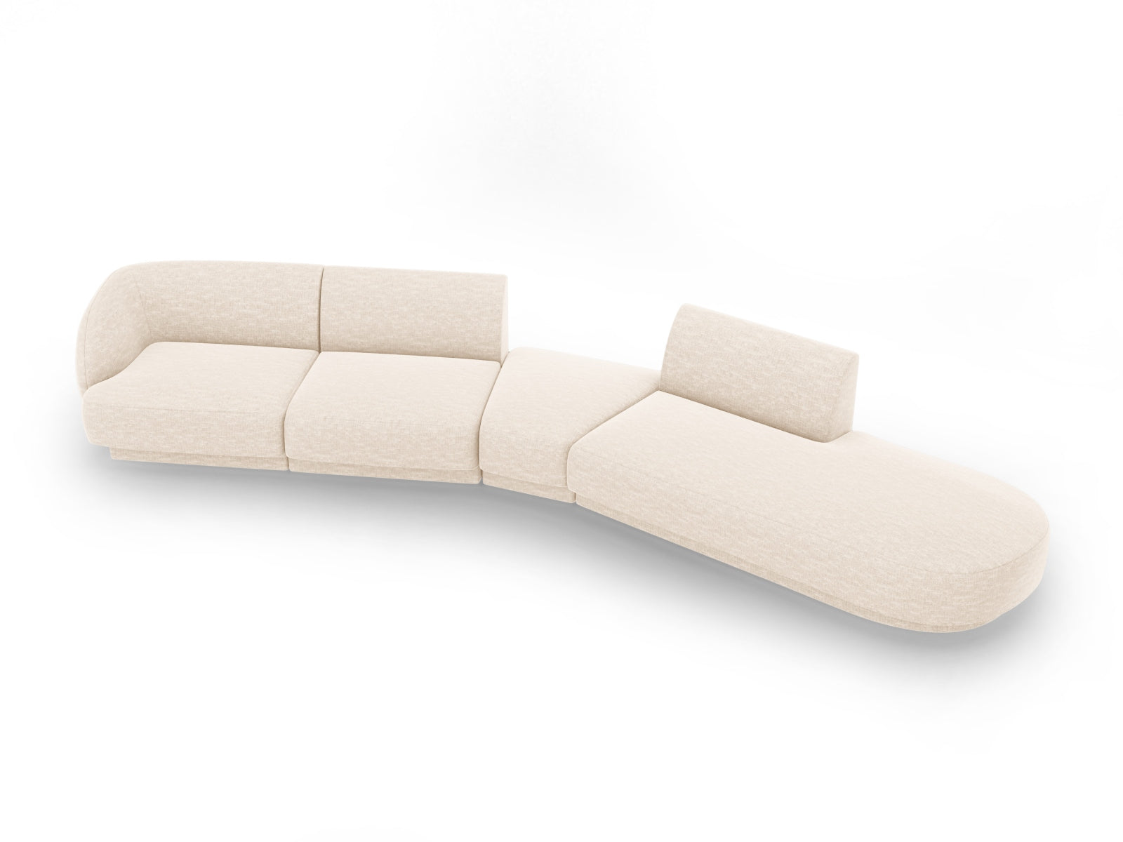 Entdecken Sie das elegante Miley Modulares Sofa rechts 5 Sitzer von Micadoni – ideal für stilvolle Wohnräume und gesellige Abende.