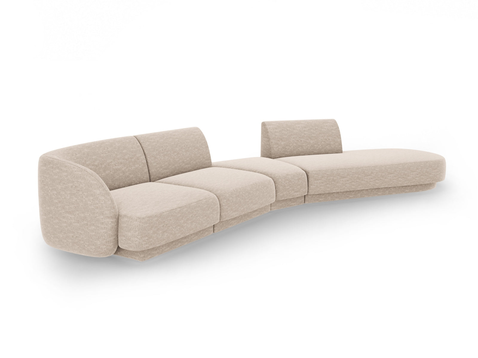 Erleben Sie das Miley Modulares Sofa rechts 5 Sitzer von Micadoni – ein stilvolles, anpassbares Möbelstück, das Komfort und Eleganz vereint.