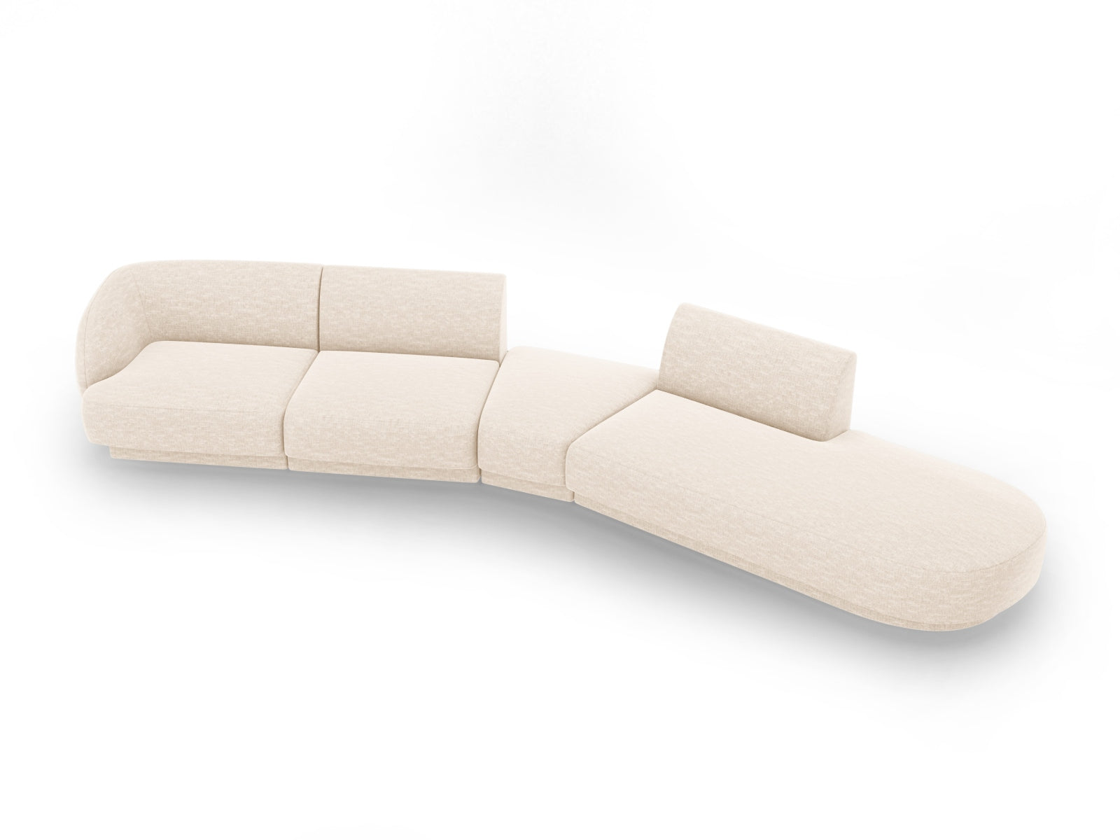 Entdecken Sie das elegante Miley Modulares Sofa rechts 5 Sitzer von Micadoni – ideal für stilvolle Wohnräume und gesellige Abende.