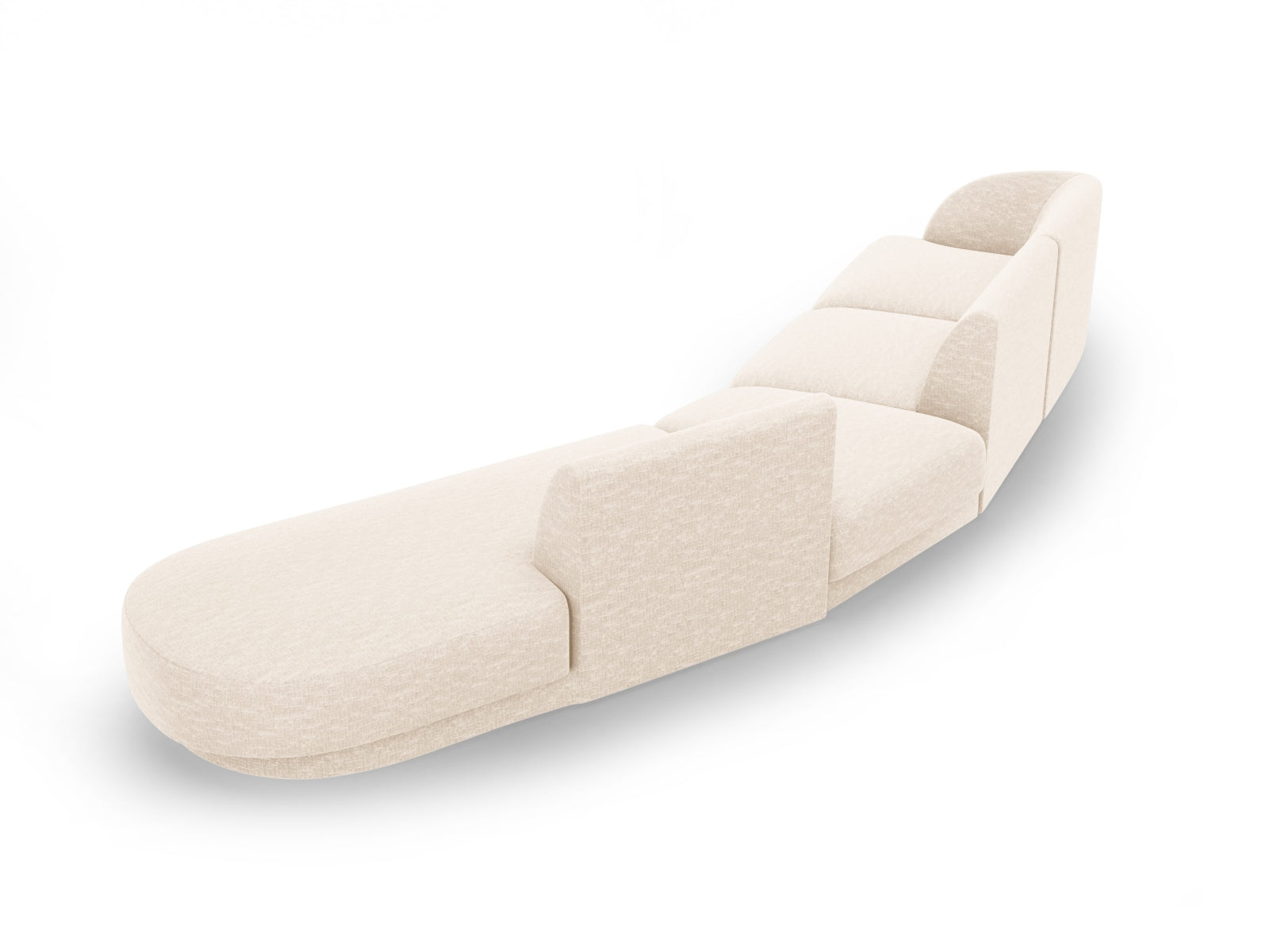 Entdecken Sie das Miley Modulares Sofa rechts 5 Sitzer von Micadoni – ein elegantes, flexibles Sofa, das Komfort und Stil in Ihr Zuhause bringt.