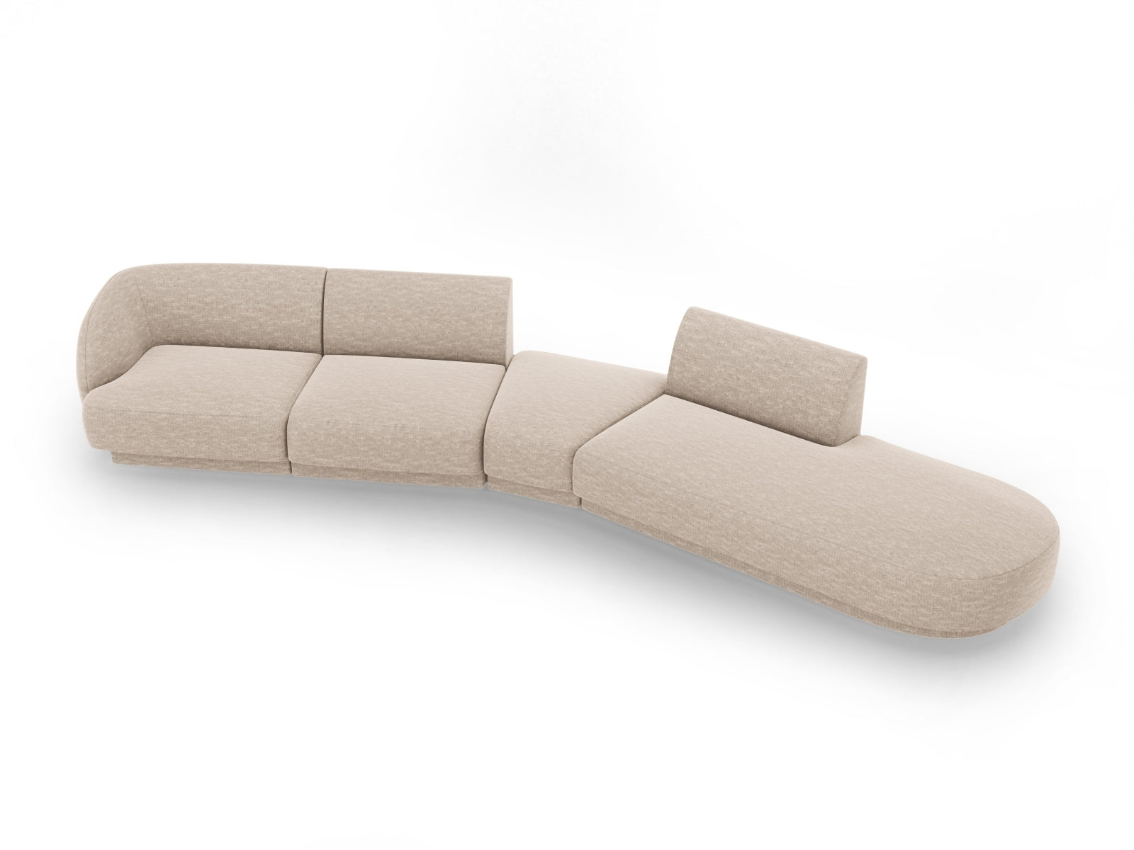 Entdecken Sie das elegante Miley Modulares Sofa rechts 5 Sitzer von Micadoni – ideal für stilvolle Wohnräume und gesellige Abende.