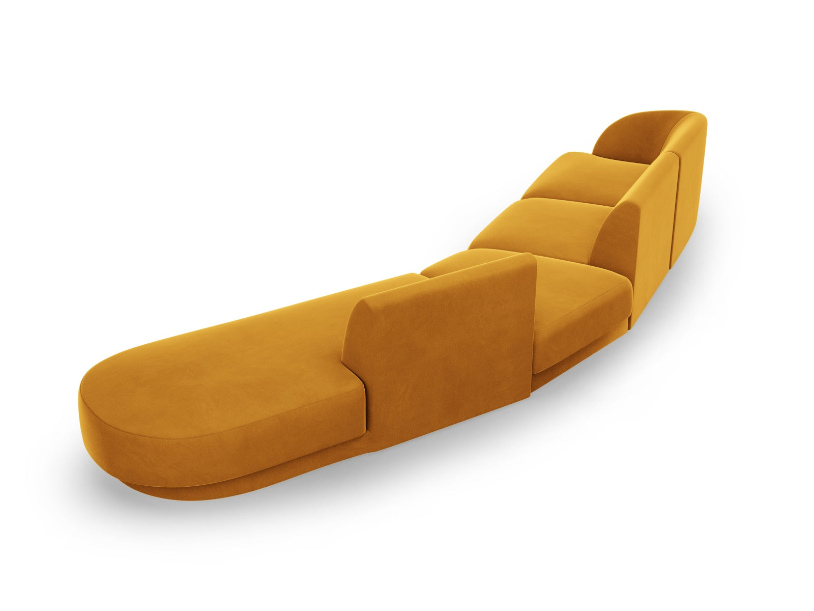 Entdecken Sie das Miley Velour Sofa von Micadoni: Ein stilvolles 5-Sitzer-Sofa mit modularer Flexibilität und hochwertigem Velour für höchsten Komfort.