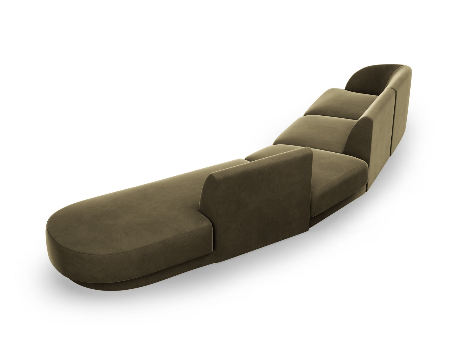 Entdecken Sie das Miley Velour Sofa von Micadoni: Ein stilvolles 5-Sitzer-Sofa mit modularer Flexibilität und hochwertigem Velour für höchsten Komfort.