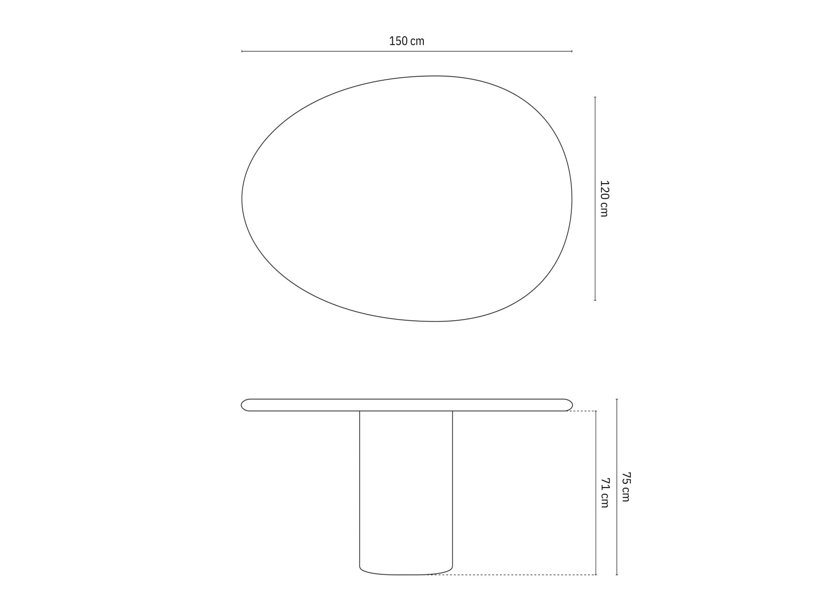 Esstisch Daria 150x120 in präsentiert im Onlineshop von KAQTU Design AG. Esstisch ist von Micadoni