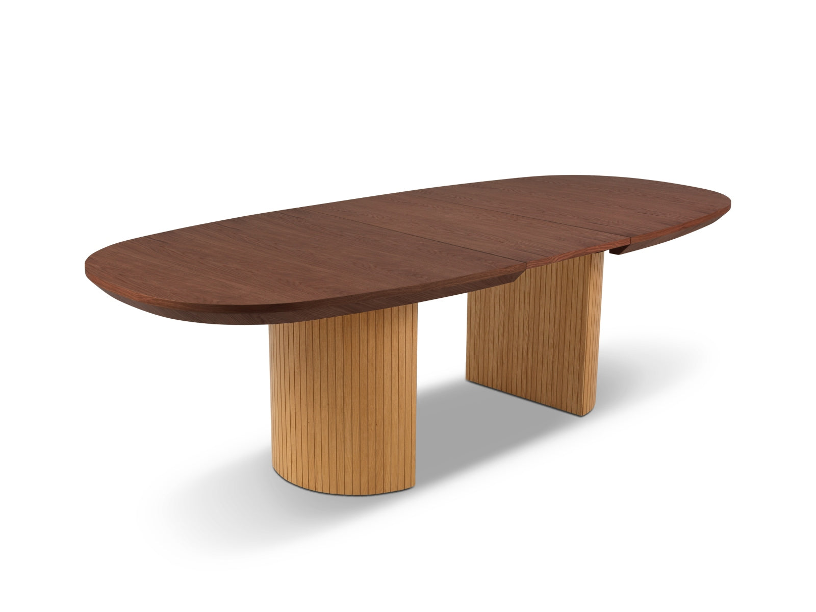 Eleganter, ausziehbarer Esstisch "Sally" in stilvollem Schwarz-Wood, perfekt für große Familienessen und festliche Zusammenkünfte.