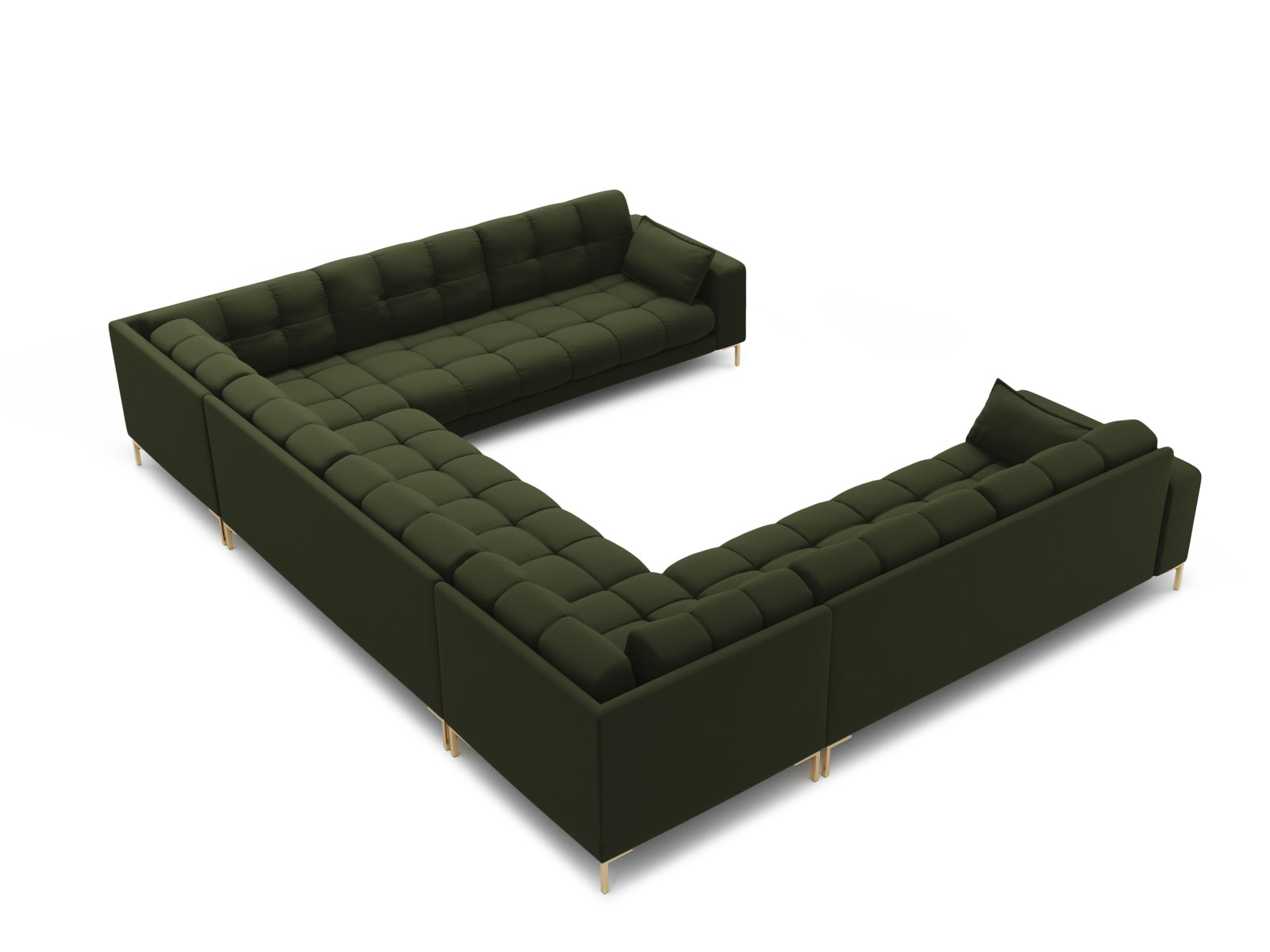 Erleben Sie das Mamaia Panoramic Sofa 9 Sitzer von Micadoni – ein elegantes, geräumiges Sofa für unvergessliche Momente mit Familie und Freunden.