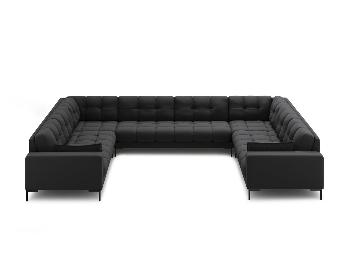 Mamaia Panoramic Sofa 9 Sitzer in Dark Grey/Schwarz-Neve präsentiert im Onlineshop von KAQTU Design AG. Ecksofa ist von Micadoni