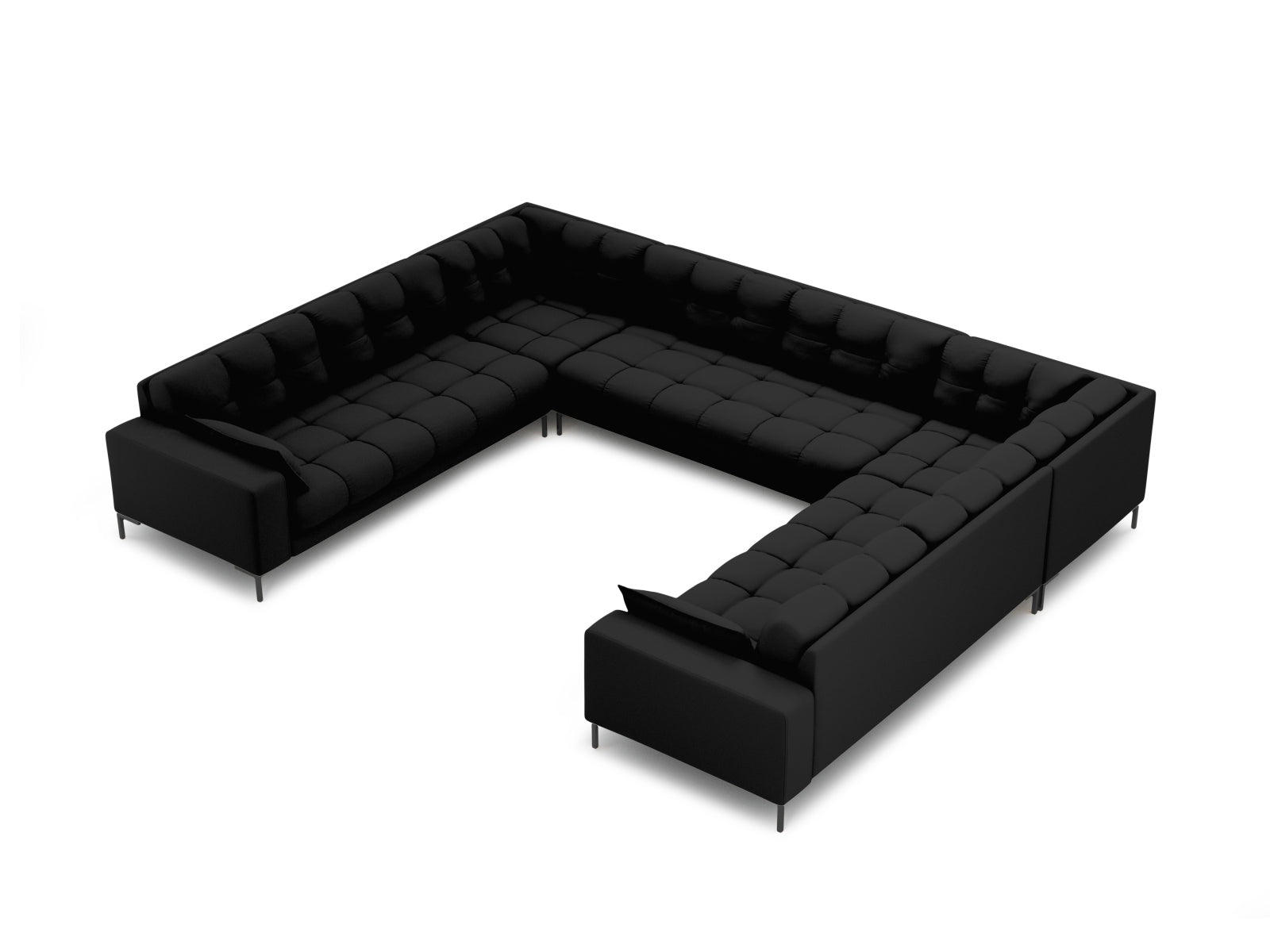Mamaia Panoramic Sofa 9 Sitzer in Black/Schwarz präsentiert im Onlineshop von KAQTU Design AG. 5er Sofa ist von Micadoni