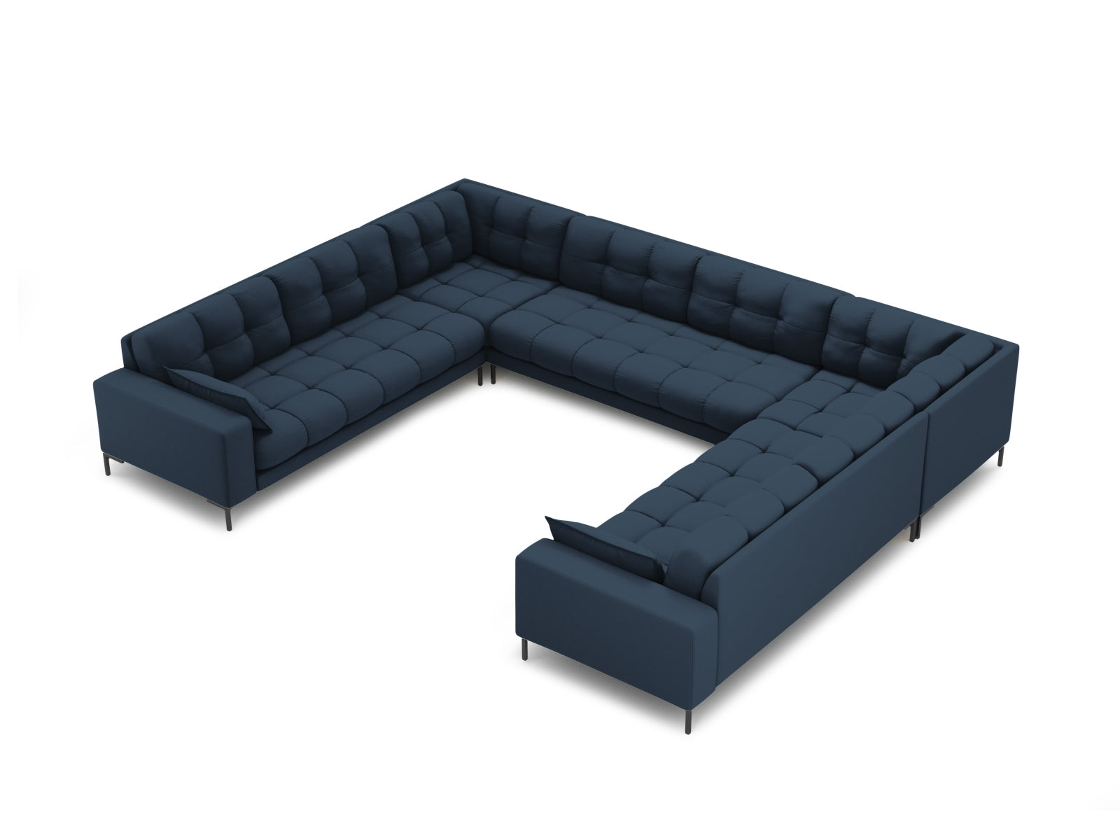 Mamaia Panoramic Sofa 9 Sitzer in Blue/Schwarz präsentiert im Onlineshop von KAQTU Design AG. 5er Sofa ist von Micadoni